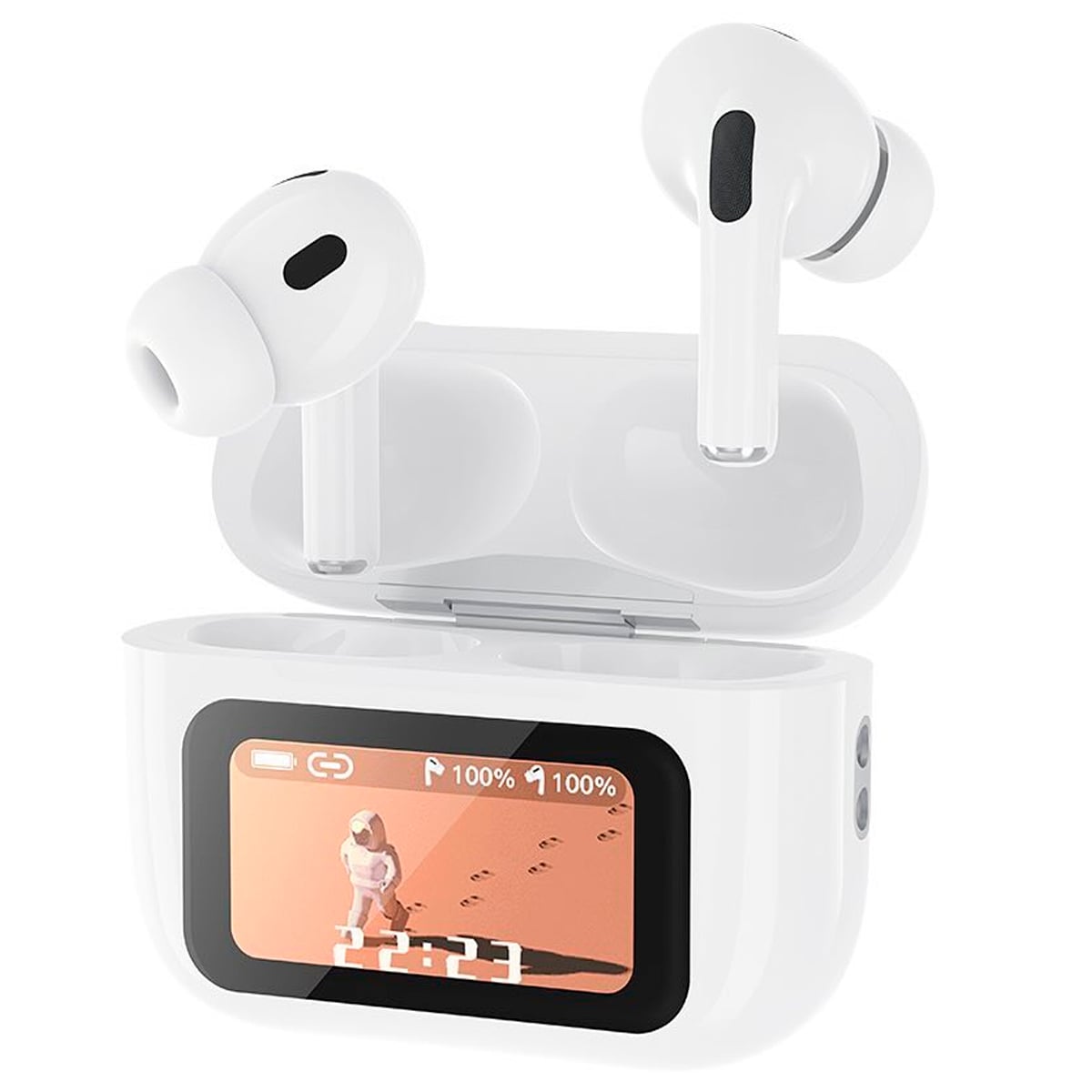 AUDÍFONOS INALÁMBRICOS CON PANTALLA TÁCTIL XO X36 PRO BLANCO - 1