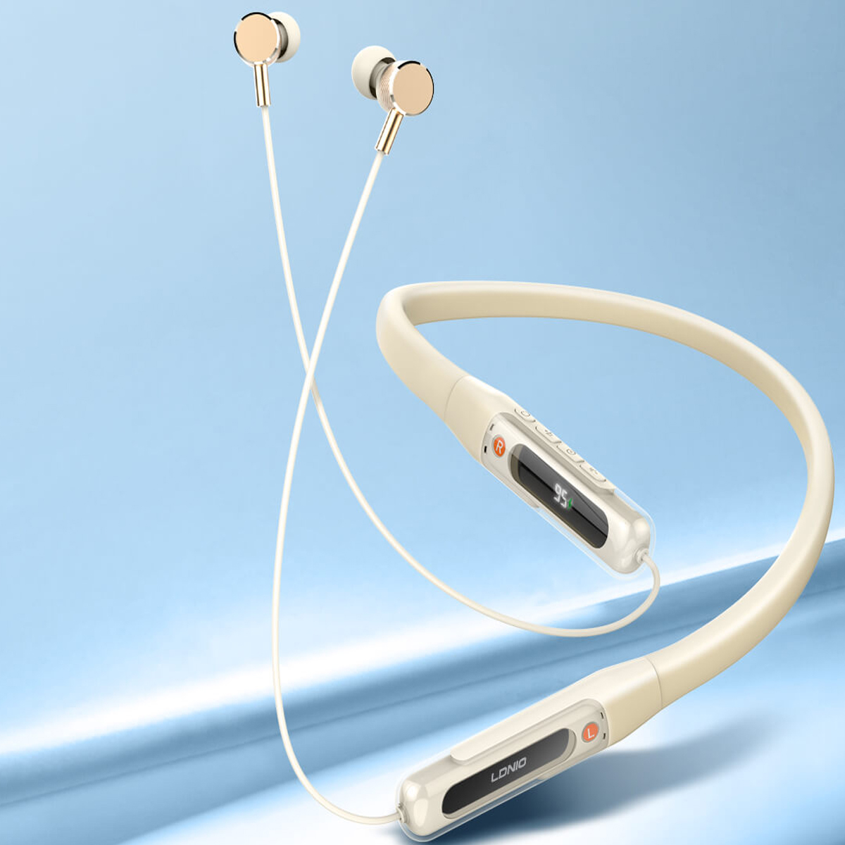 AUDIFONOS BLUETOOTH INALÁMBRICOS DEPORTIVOS LDNIO N02 - BLANCO - 3