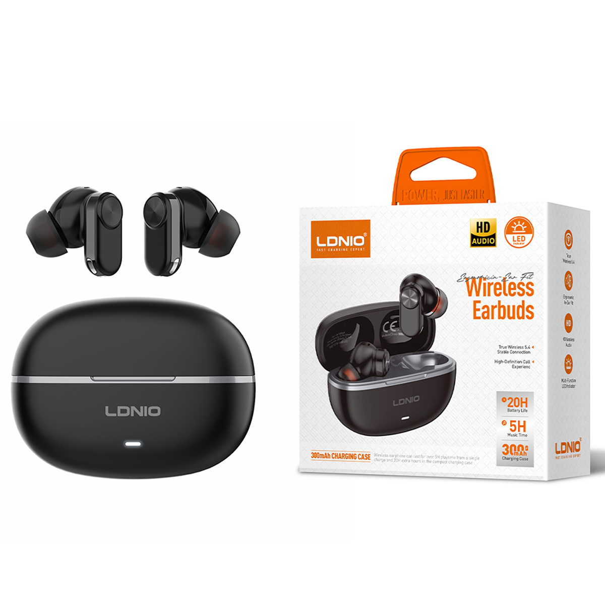 AUDÍFONOS TRUE WIRELESS LDNIO T13 BLUETOOTH ESTÉREO - NEGRO - 4
