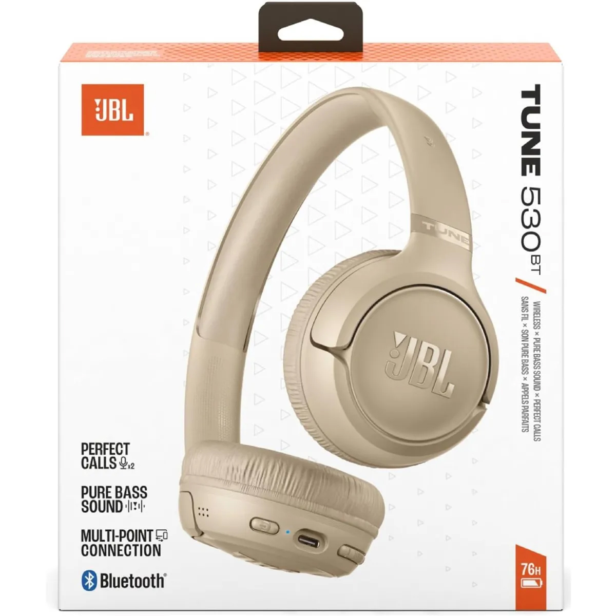 AUDÍFONOS JBL TUNE 530BT BLUETOOTH 76HRS ON EAR BEIGE - 1
