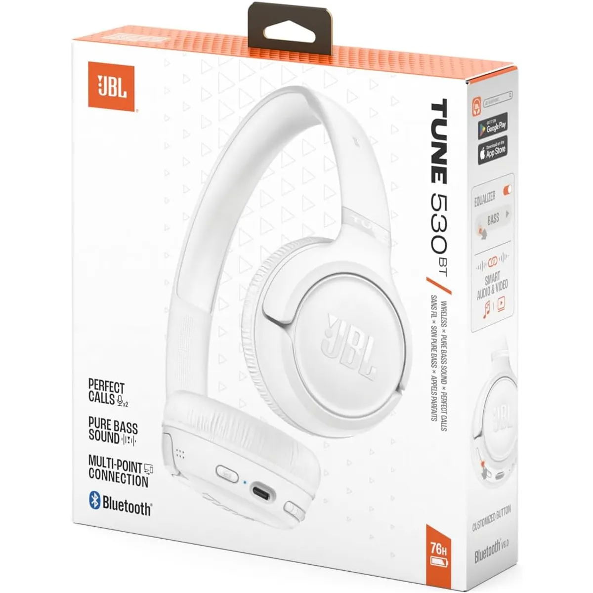 AUDÍFONOS JBL TUNE 530BT BLUETOOTH 76HRS ON EAR BLANCO - 1