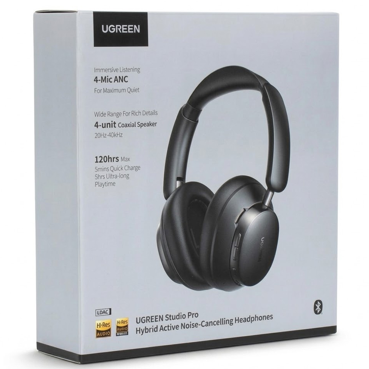 AUDIFONOS UGREEN STUDIO PRO HITUNE MAX6 120HR HYBRID ANC - BLACK - 1