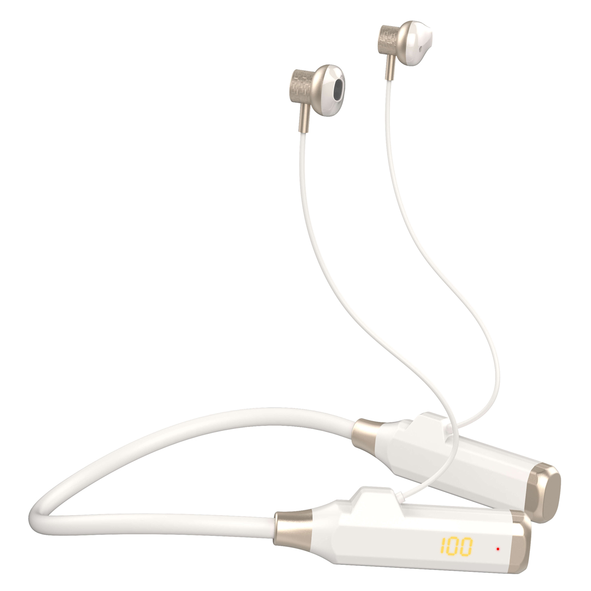 AUDÍFONOS BLUETOOTH LDNIO N05 DEPORTIVOS 140H PANTALLA LED - BLANCO - 2