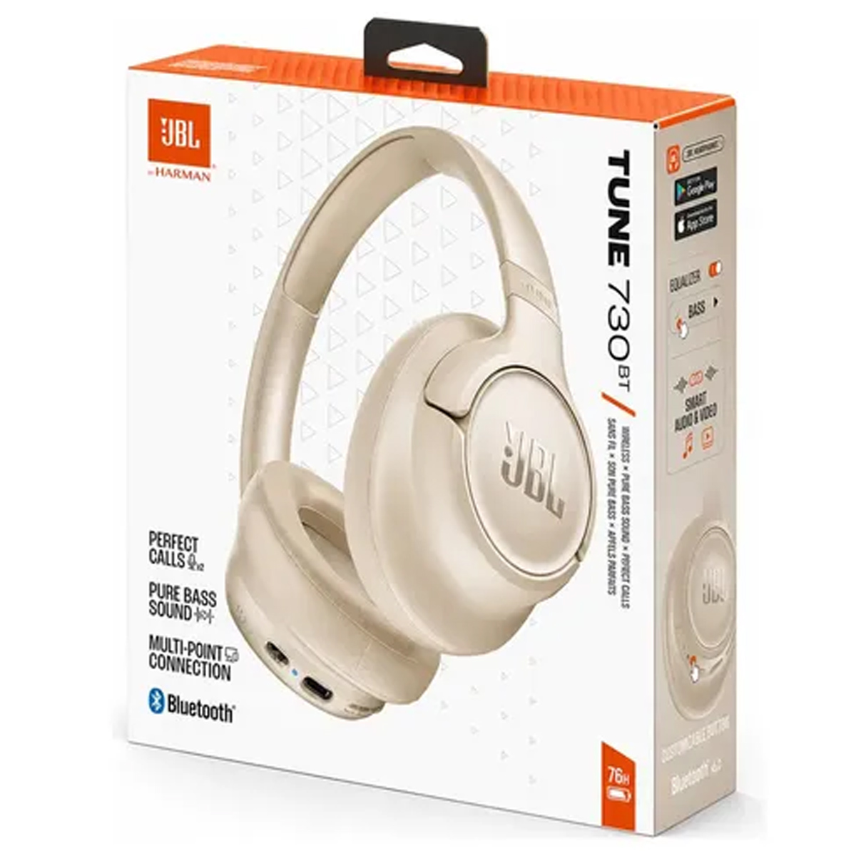 AUDÍFONOS JBL TUNE 730BT BLUETOOTH 76H BEIGE - 2