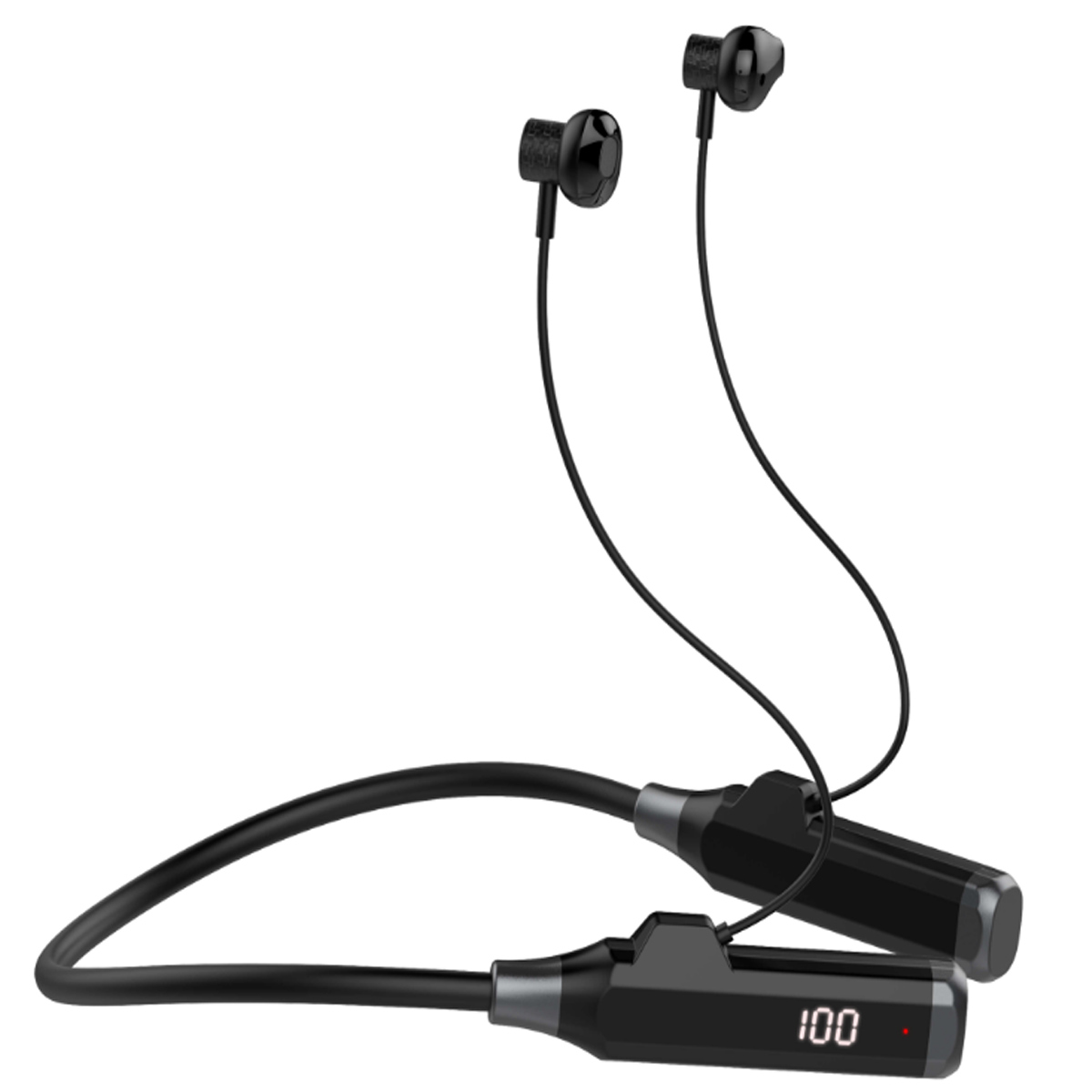 AUDÍFONOS BLUETOOTH LDNIO N05 DEPORTIVOS 140H PANTALLA LED - NEGRO - 1