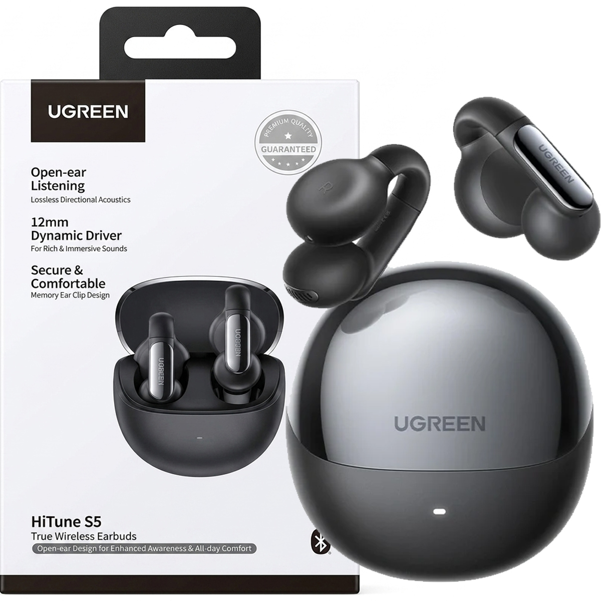 AUDIFONOS UGREEN HITUNE S5 TRUE WIRELESS BLUETOOTH WS210 NEGRO - 1