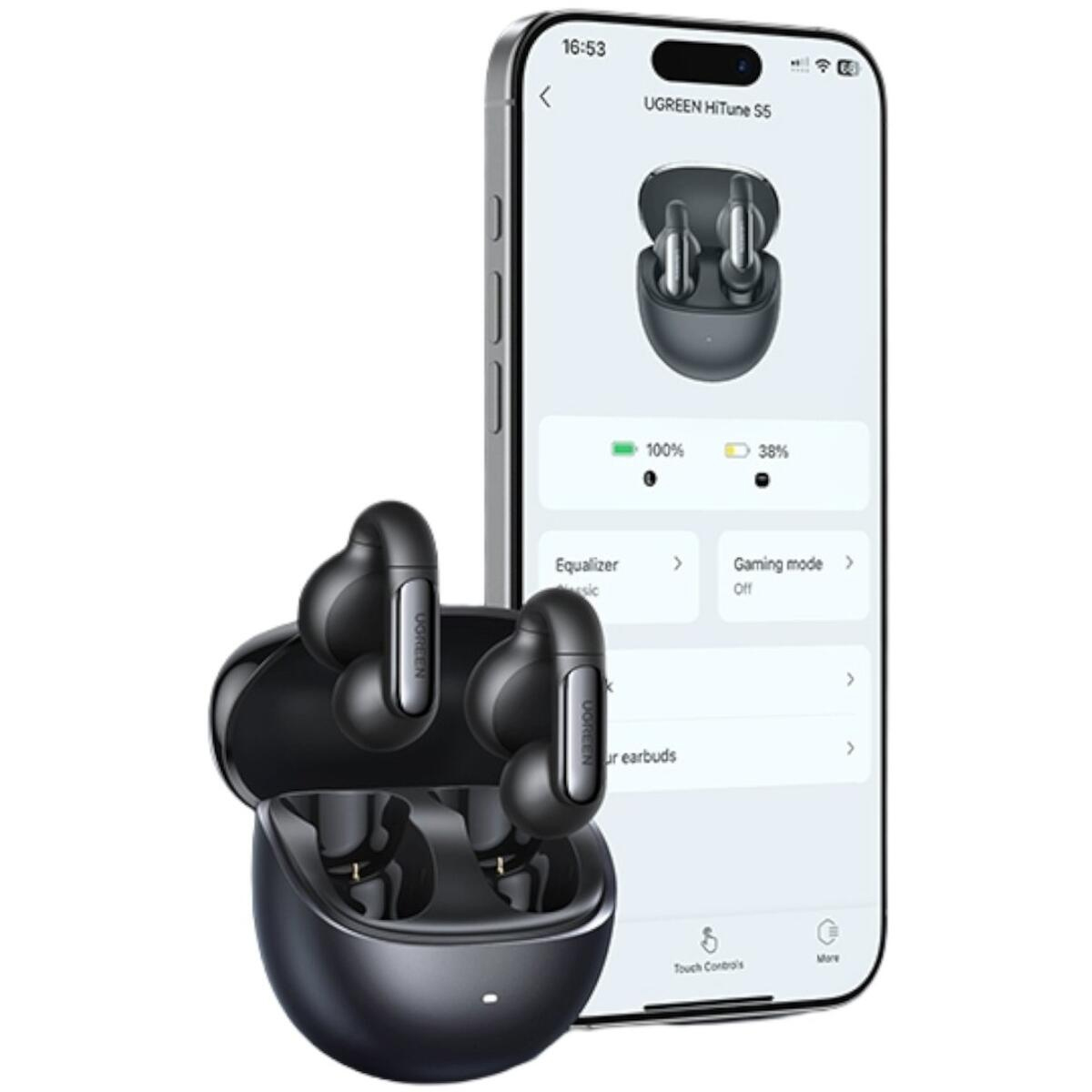 AUDIFONOS UGREEN HITUNE S5 TRUE WIRELESS BLUETOOTH WS210 NEGRO - 4