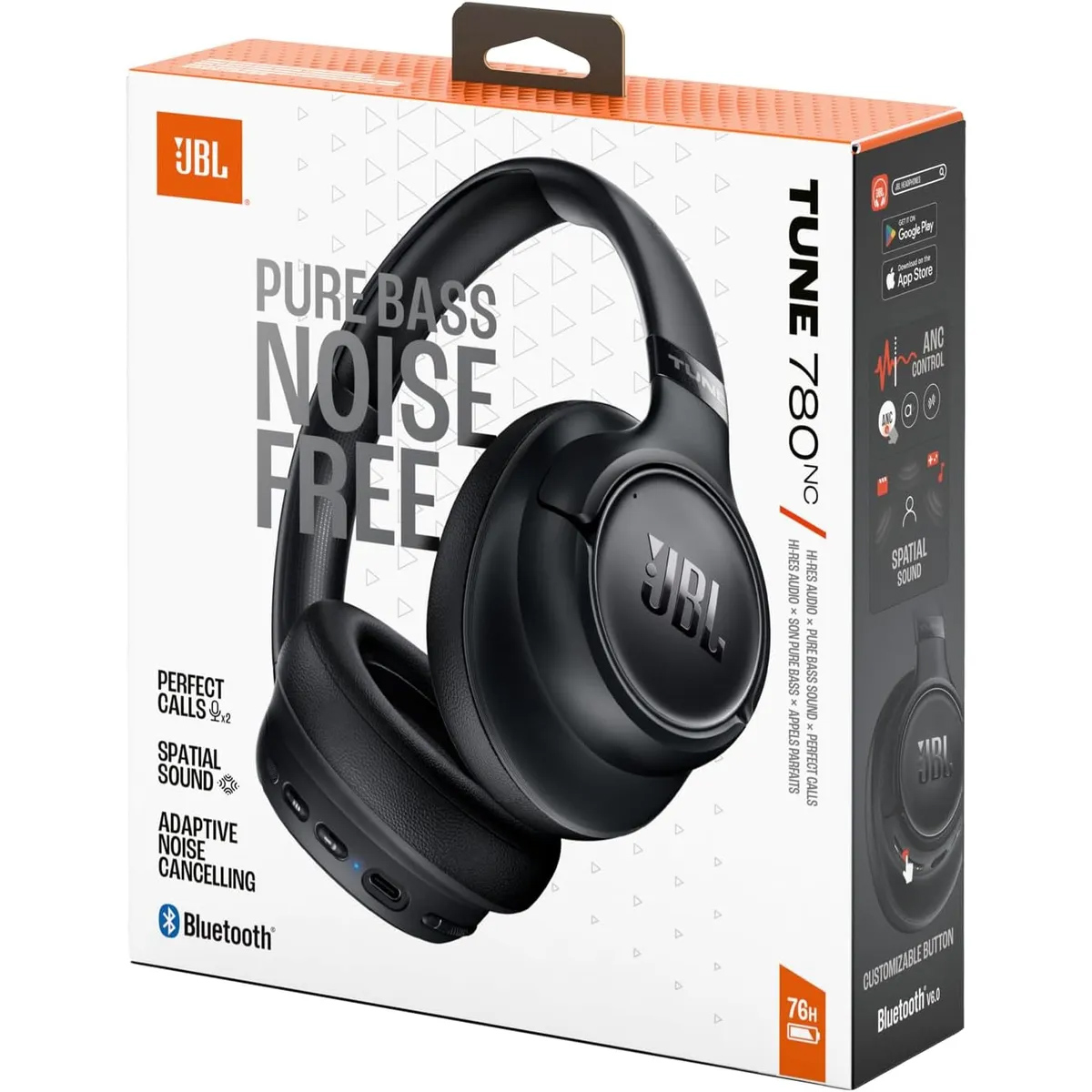 AUDÍFONOS JBL TUNE 780NC BLUETOOTH 76H ANC - NEGRO - 4