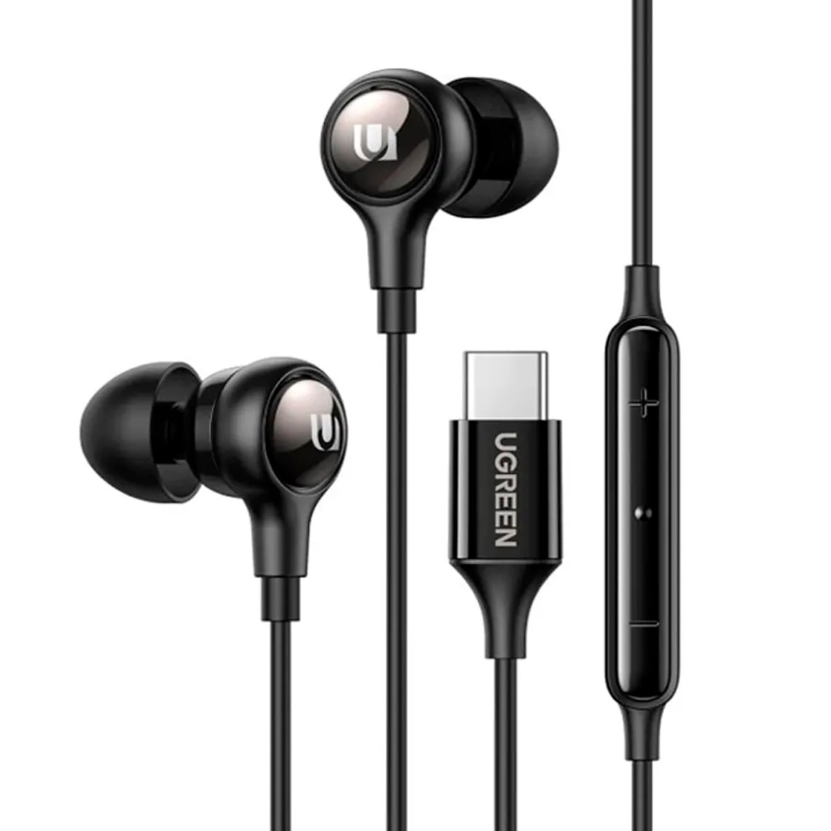 AUDÍFONOS IN-EAR UGREEN TIPO C PARA ANDROID Y LAPTOP NEGRO - 1