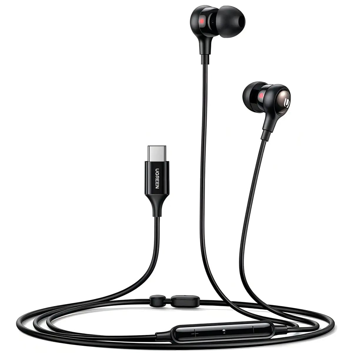 AUDÍFONOS IN-EAR UGREEN TIPO C PARA ANDROID Y LAPTOP NEGRO - 4