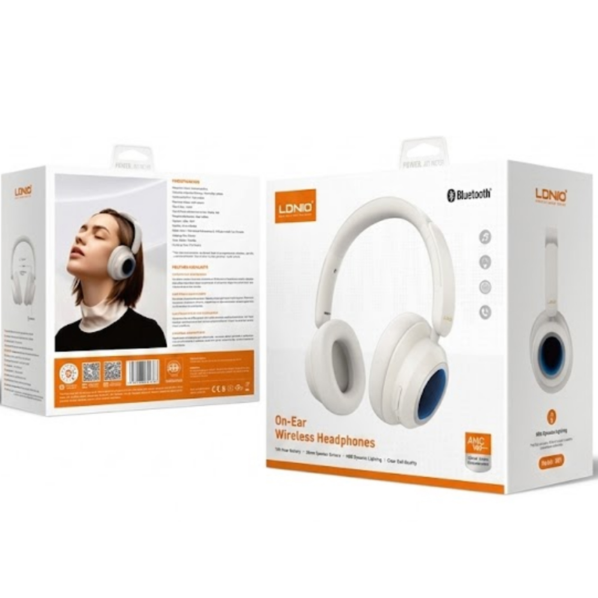 AUDIFONOS INALAMBRICOS LDNIO H01 CON CANCELACION DE RUIDO - BLANCO - 3