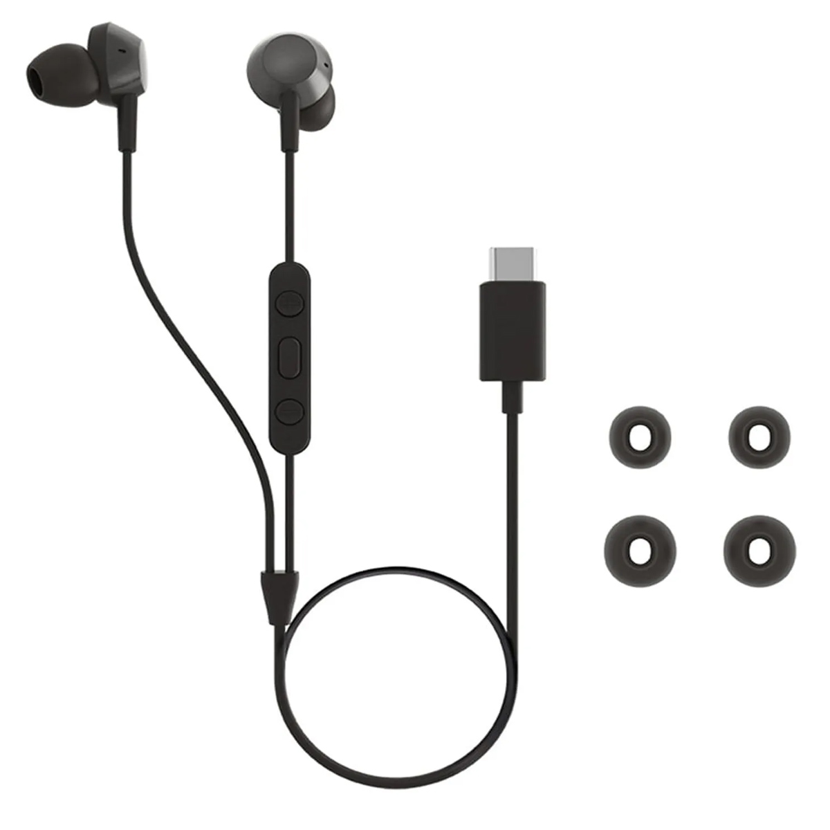 AUDÍFONOS PHILIPS TAE5008 TIPO C CON MICRÓFONO NEGRO - 2