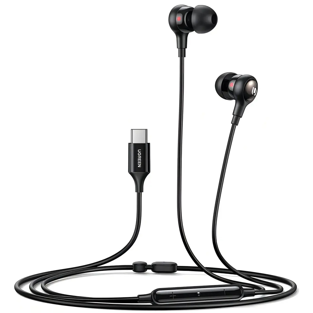 AUDIFONOS UGREEN USB-C HI-FI CON MICRÓFONO NEGRO - 4