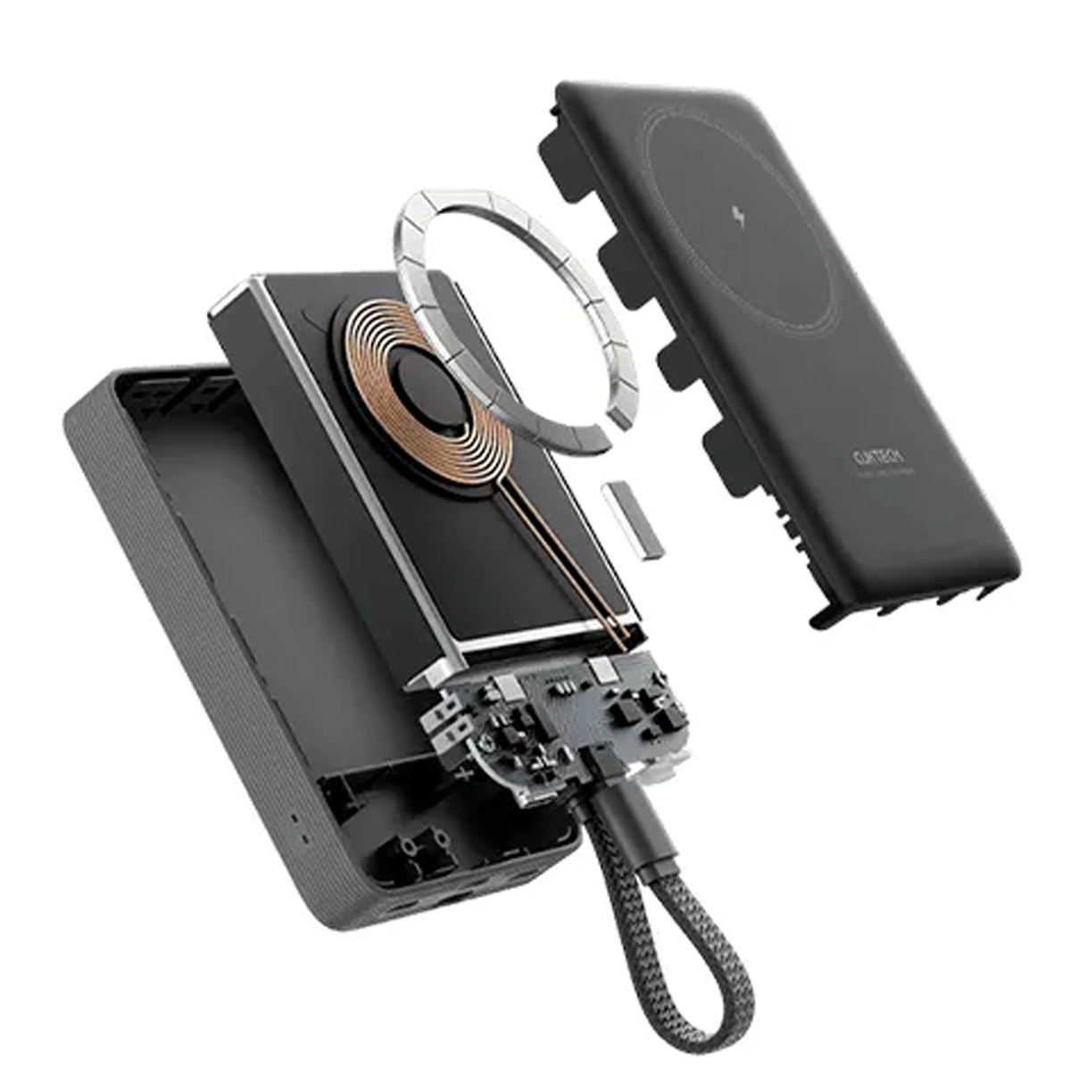 CARGADOR PORTÁTIL MAGNÉTICO 10000MAH CUKTECH CP132ML POWER BANK NEGRO - 5