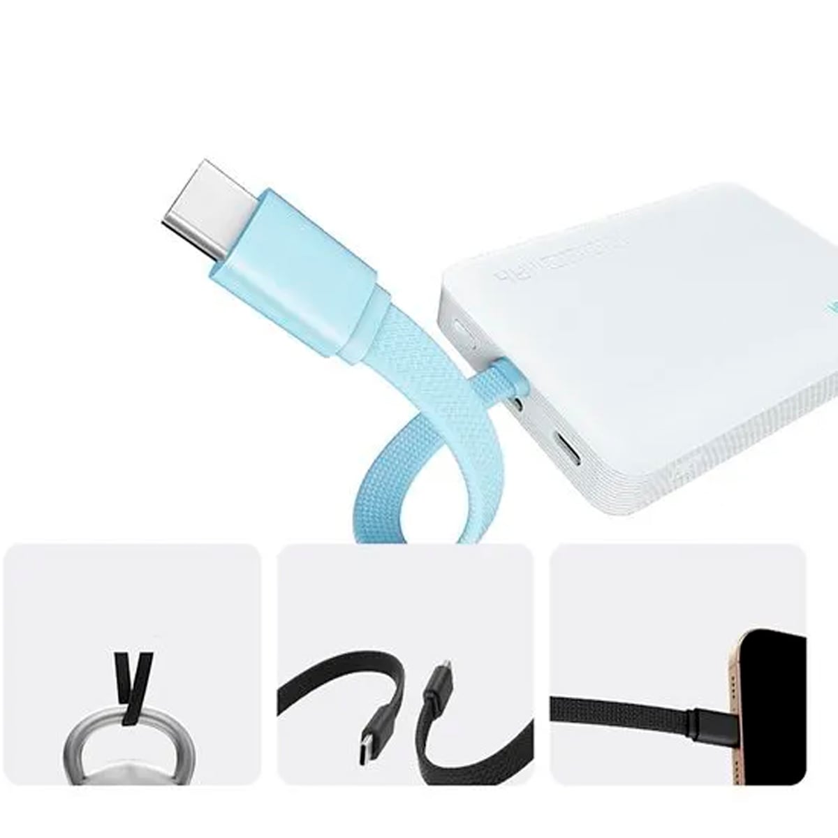CARGADOR PORTÁTIL MAGNÉTICO 10000MAH CUKTECH CP132ML POWER BANK BLANCO - 5