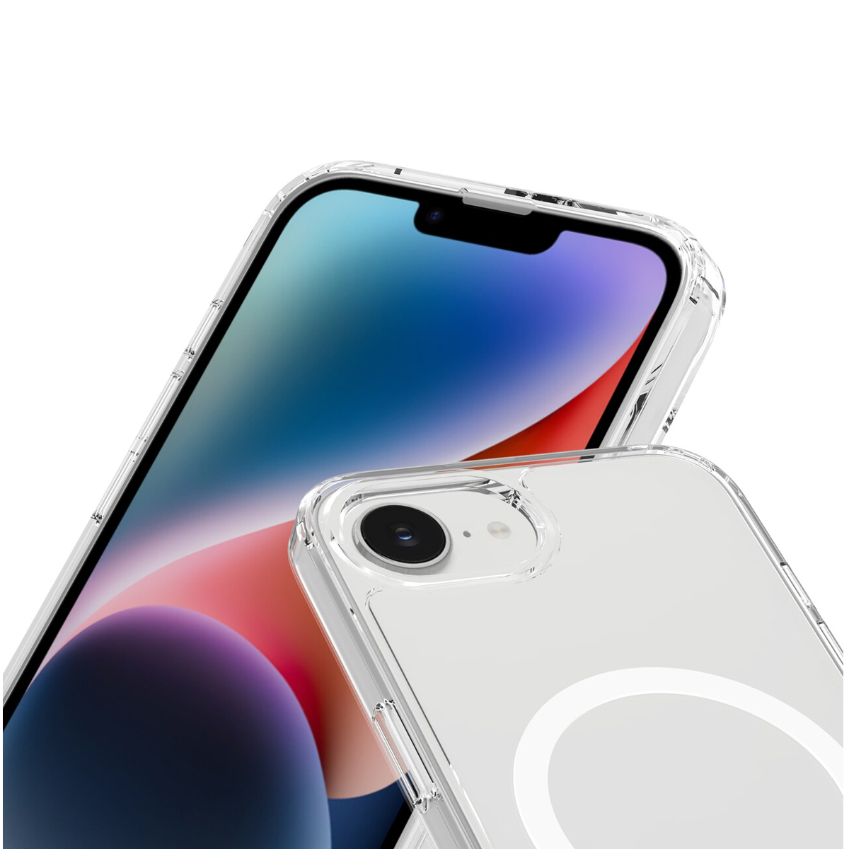 CASE TRANSPARENTE MAGNÉTICO + MICA DE VIDRIO PARA IPHONE 16E - 3