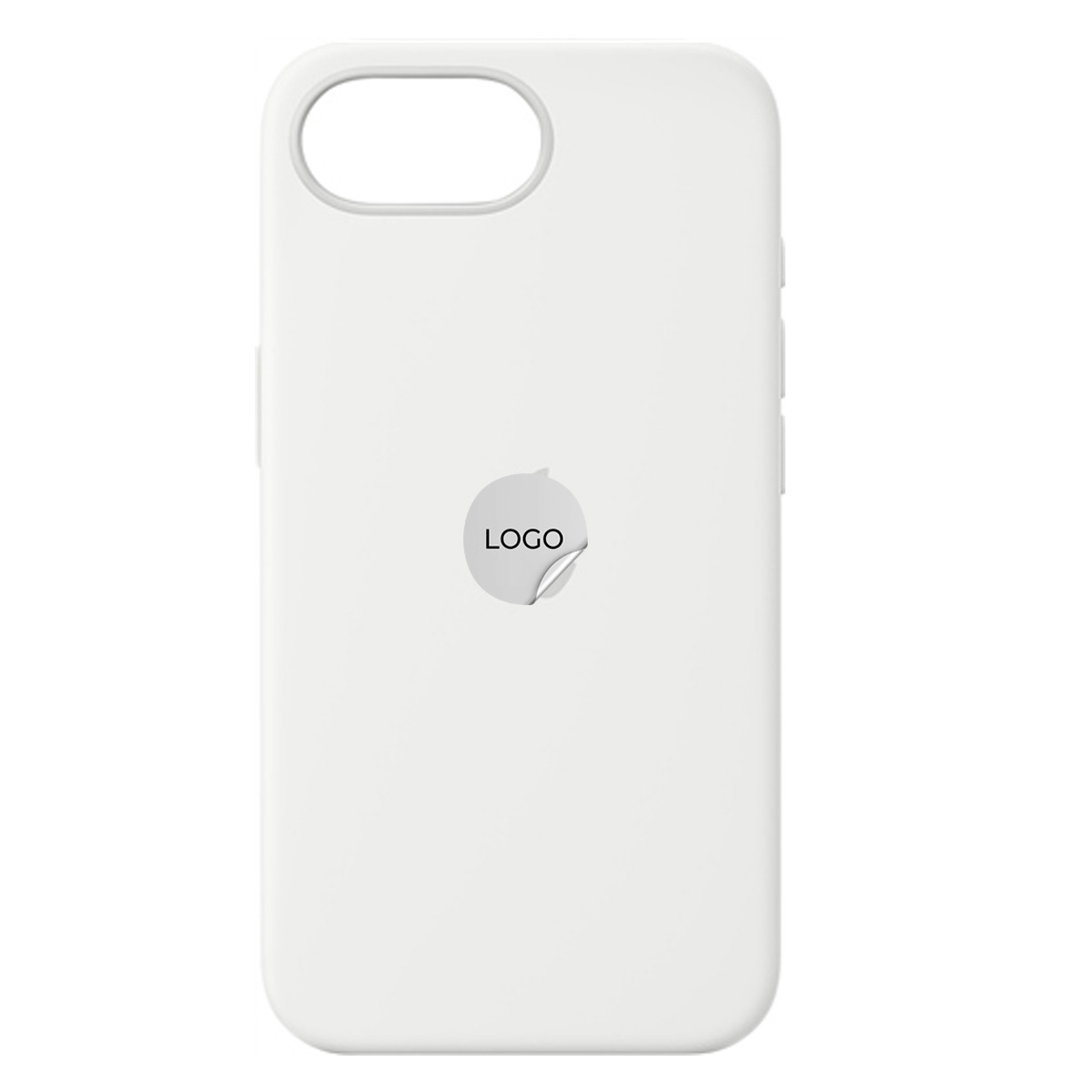 FUNDA DE SILICONA COMPATIBLE CON IPHONE 16E - BLANCO - 1