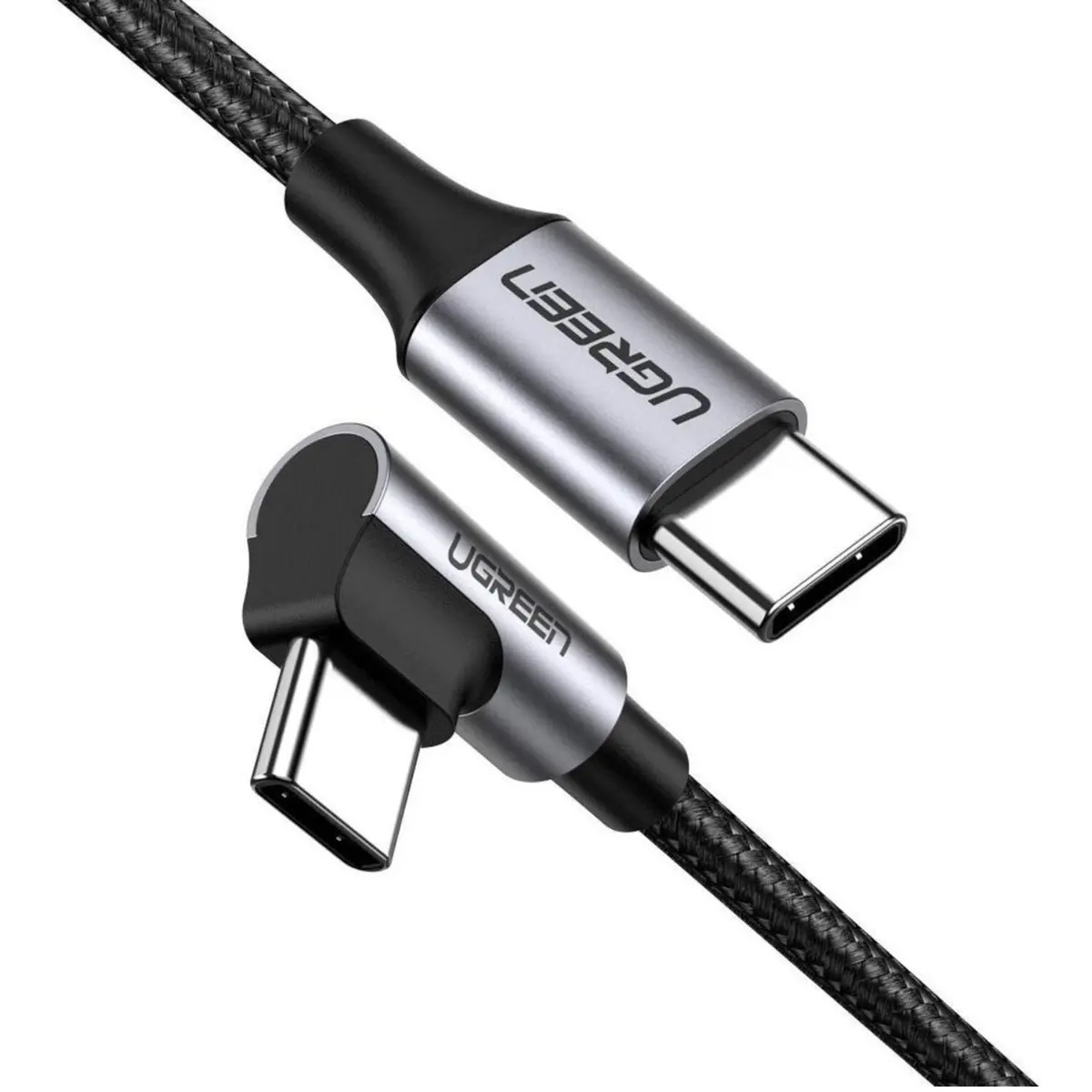 CABLE DE CARGA RÁPIDA UGREEN USB-C ANGULADO 60W 1 METRO - 50123 - 1