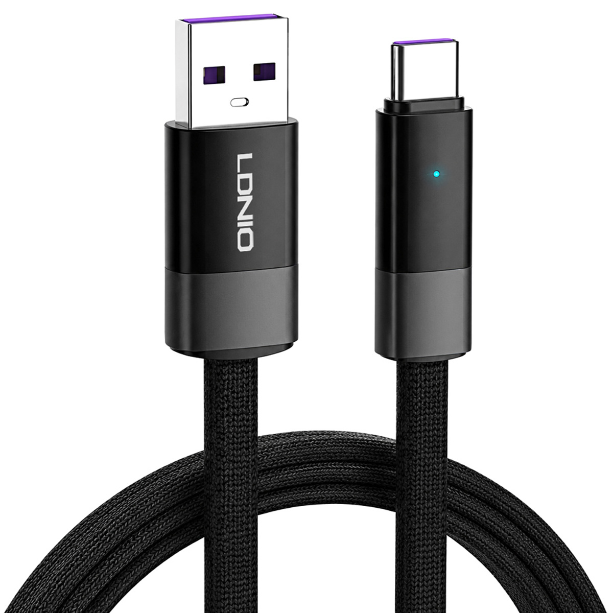 CABLE TIPO C LDNIO LS242Q 100W 5A CON CORTE AUTOMÁTICO 2 METROS - 1