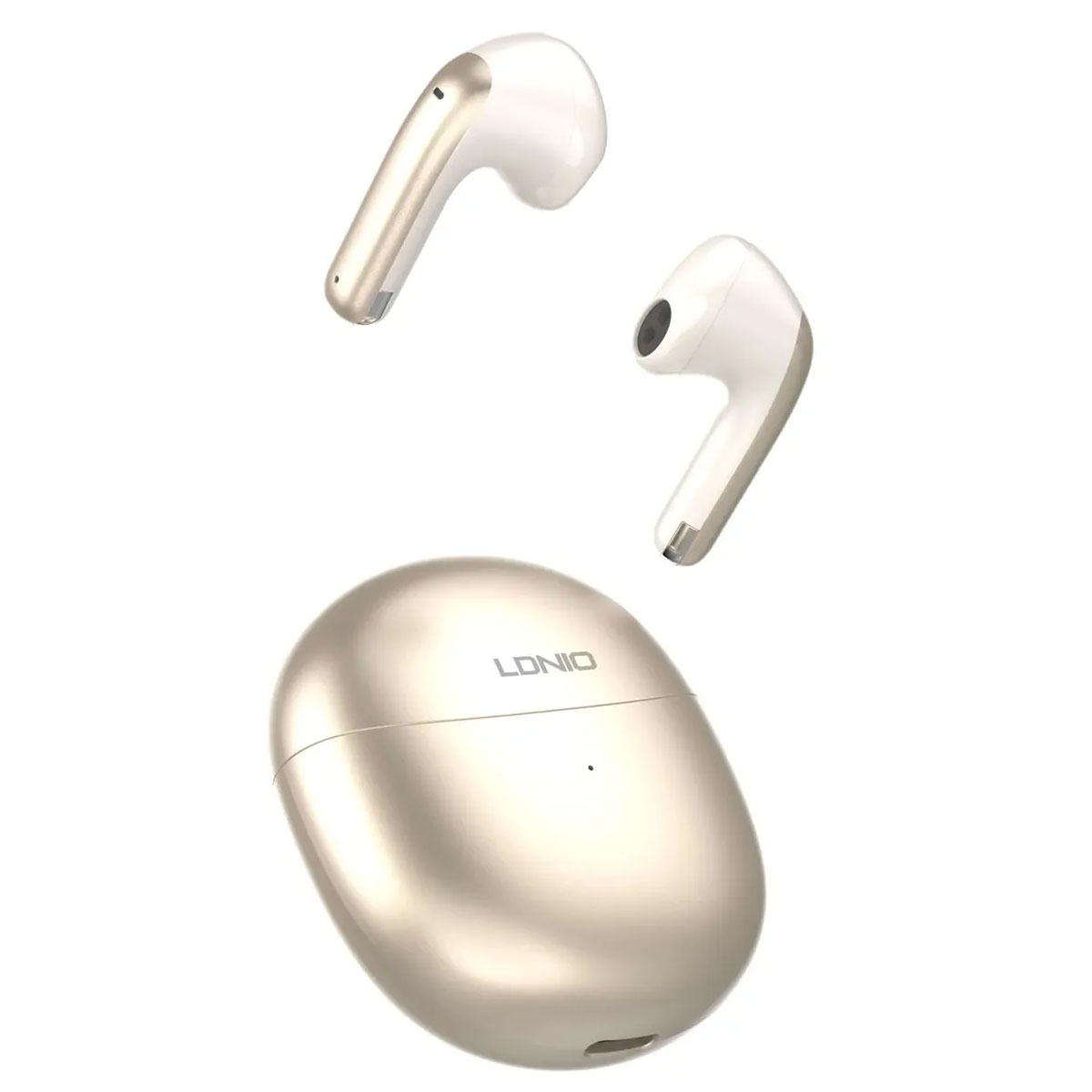 AUDÍFONOS BLUETOOTH LDNIO T10 CON CANCELACIÓN DE RUIDO ENC - DORADO - 2