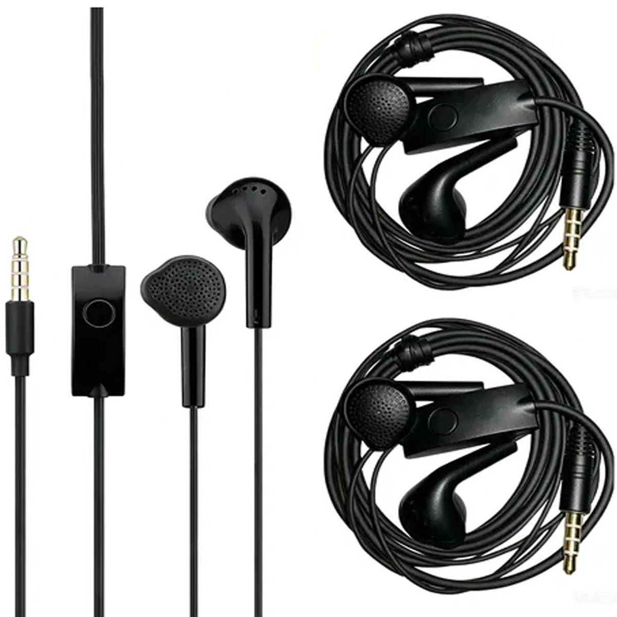 PACK 3 AUDÍFONOS SAMSUNG 3.5MM CON MICRÓFONO NEGRO - 1