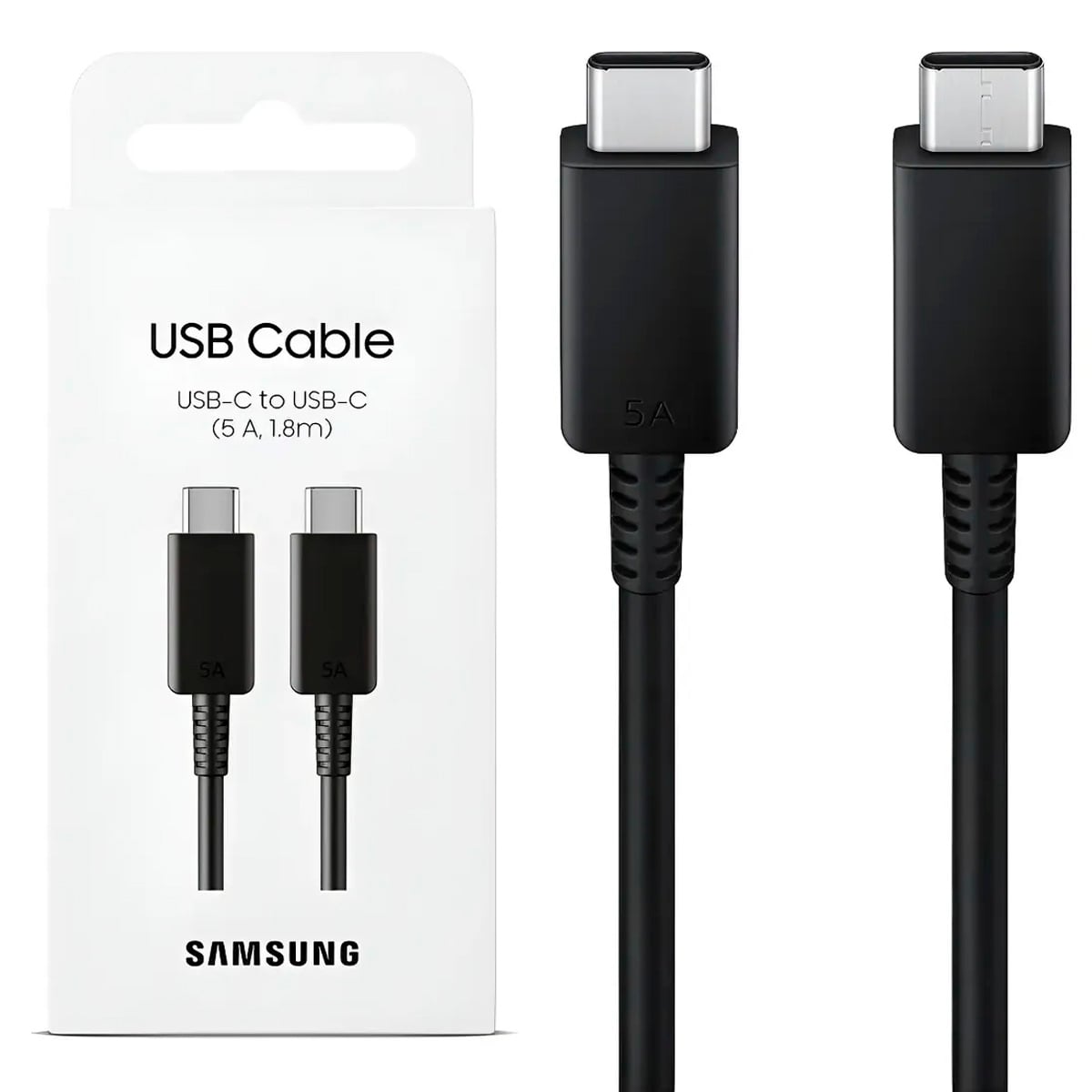 CABLE USB-C A USB-C SAMSUNG 5A 1.8M PARA Z FOLD 8 ULTRA - NEGRO - 1