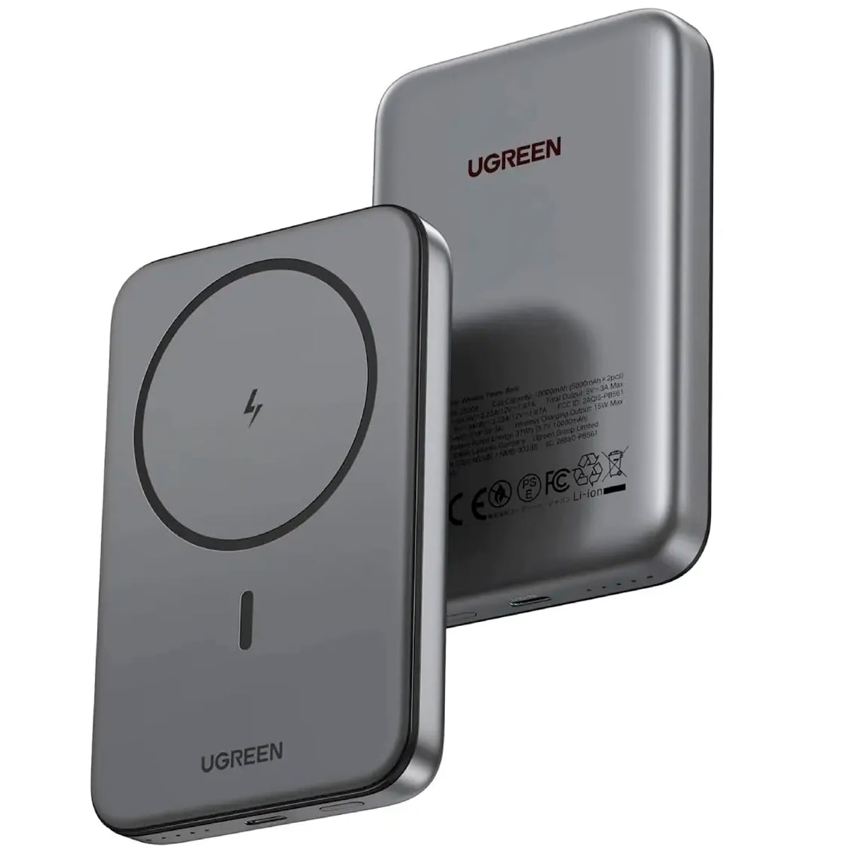 CARGADOR PORTÁTIL MAGNÉTICO UGREEN PB561 DE 10,000 MAH 20W NEGRO - 5