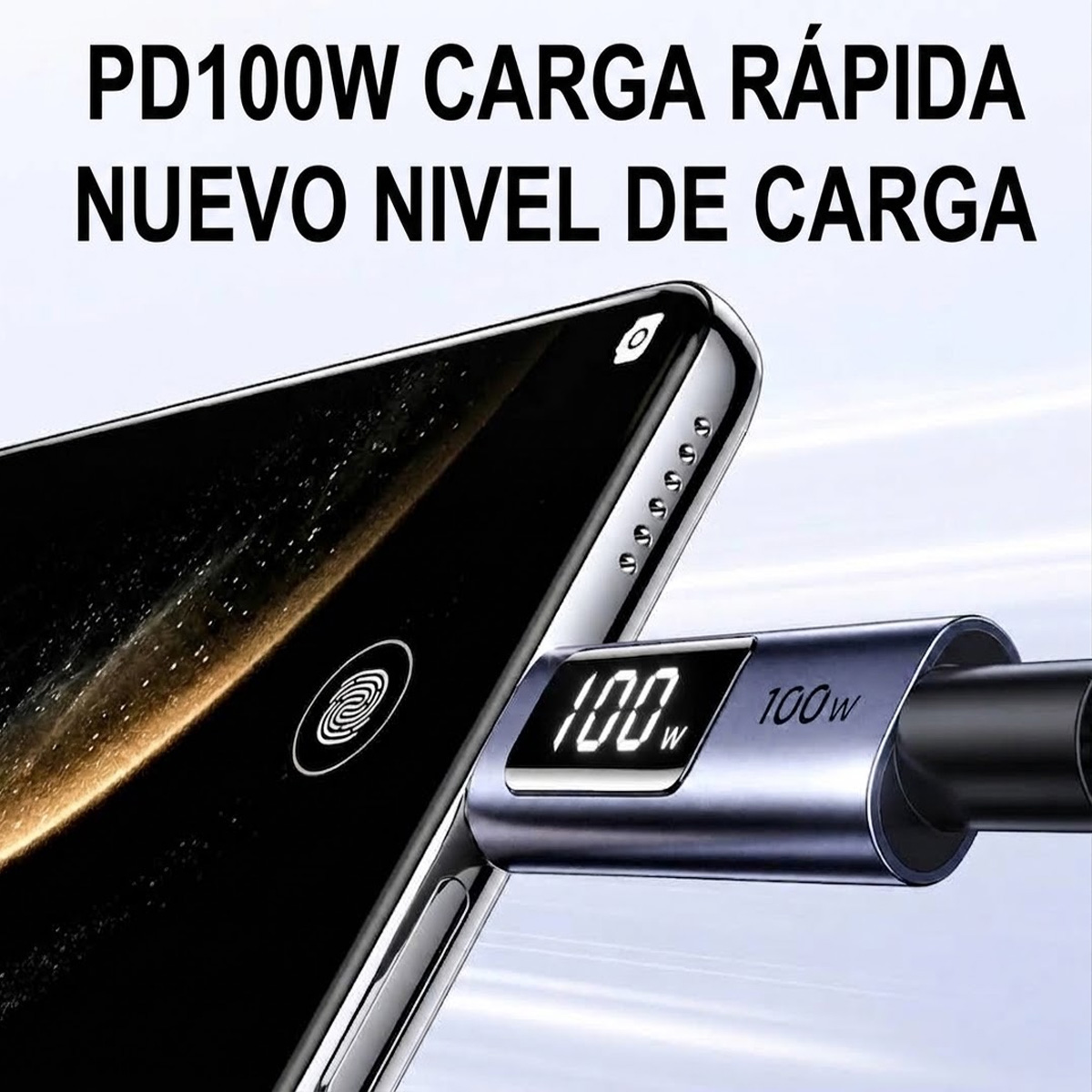 CABLE USB-C A USB-C UGREEN 100W 1M PANTALLA LED L529 - 65862 - 4