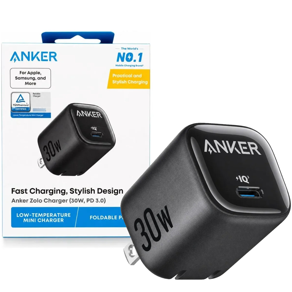 CARGADOR ANKER NANO USB-C POWER DELIVERY 30W CARGA RÁPIDA COMPATIBLE IPHONE, ANDROID Y IPAD - 2