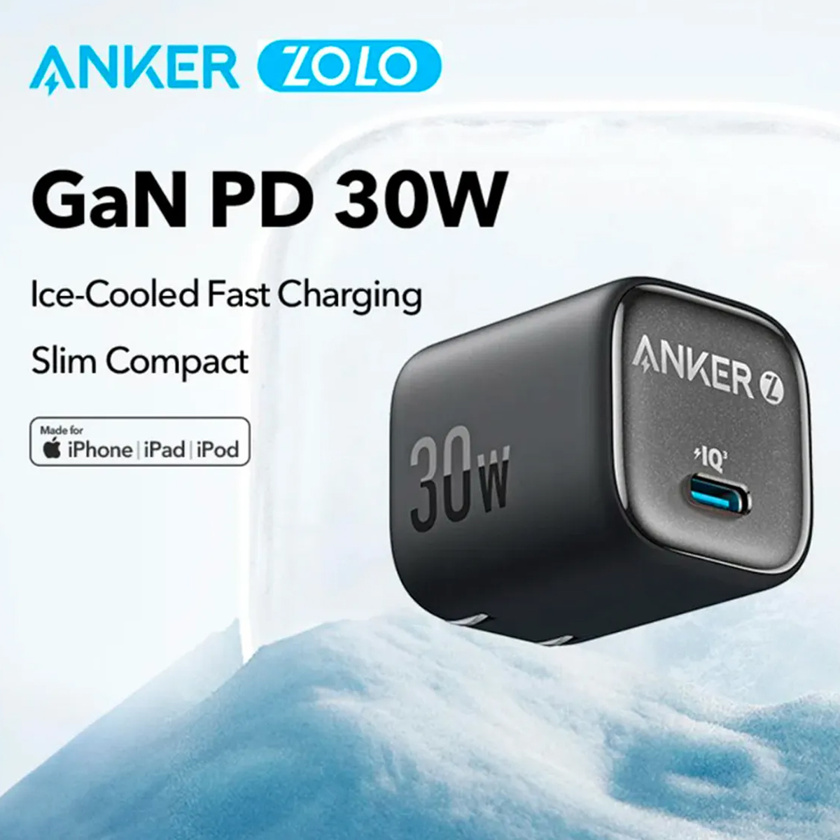 CARGADOR ANKER NANO USB-C POWER DELIVERY 30W CARGA RÁPIDA COMPATIBLE IPHONE, ANDROID Y IPAD - 5