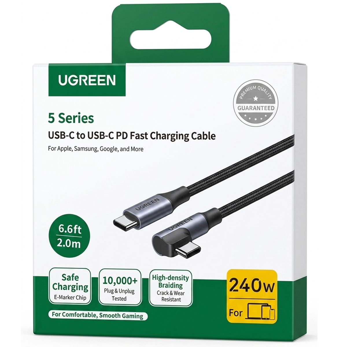 CARGADOR UGREEN X860 65W GAN + CABLE USB-C L536 240W 2M CARGA RÁPIDA - 5