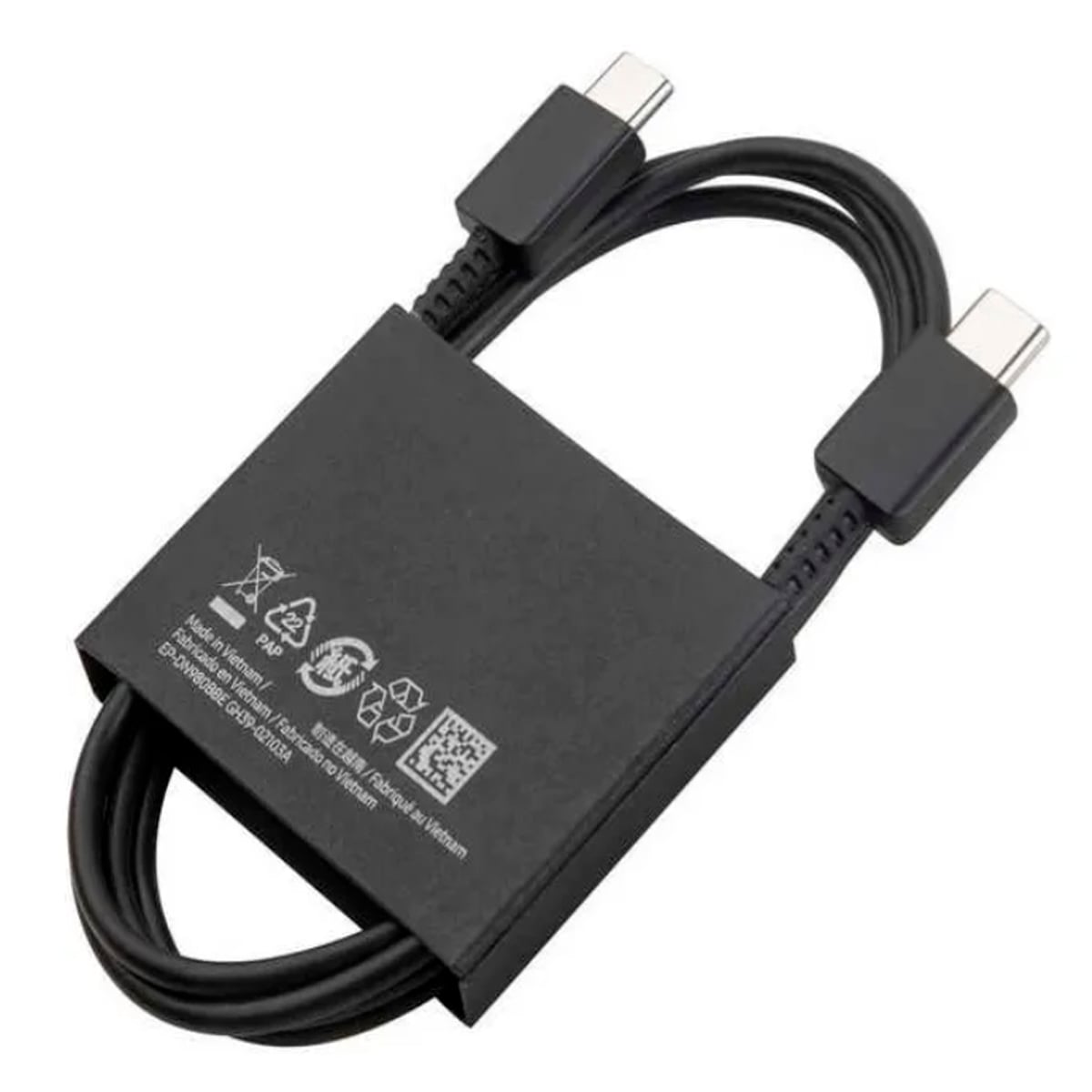 2U CABLES SAMSUNG USB-C A USB-C CARGA RÁPIDA BLANCO Y NEGRO - 1
