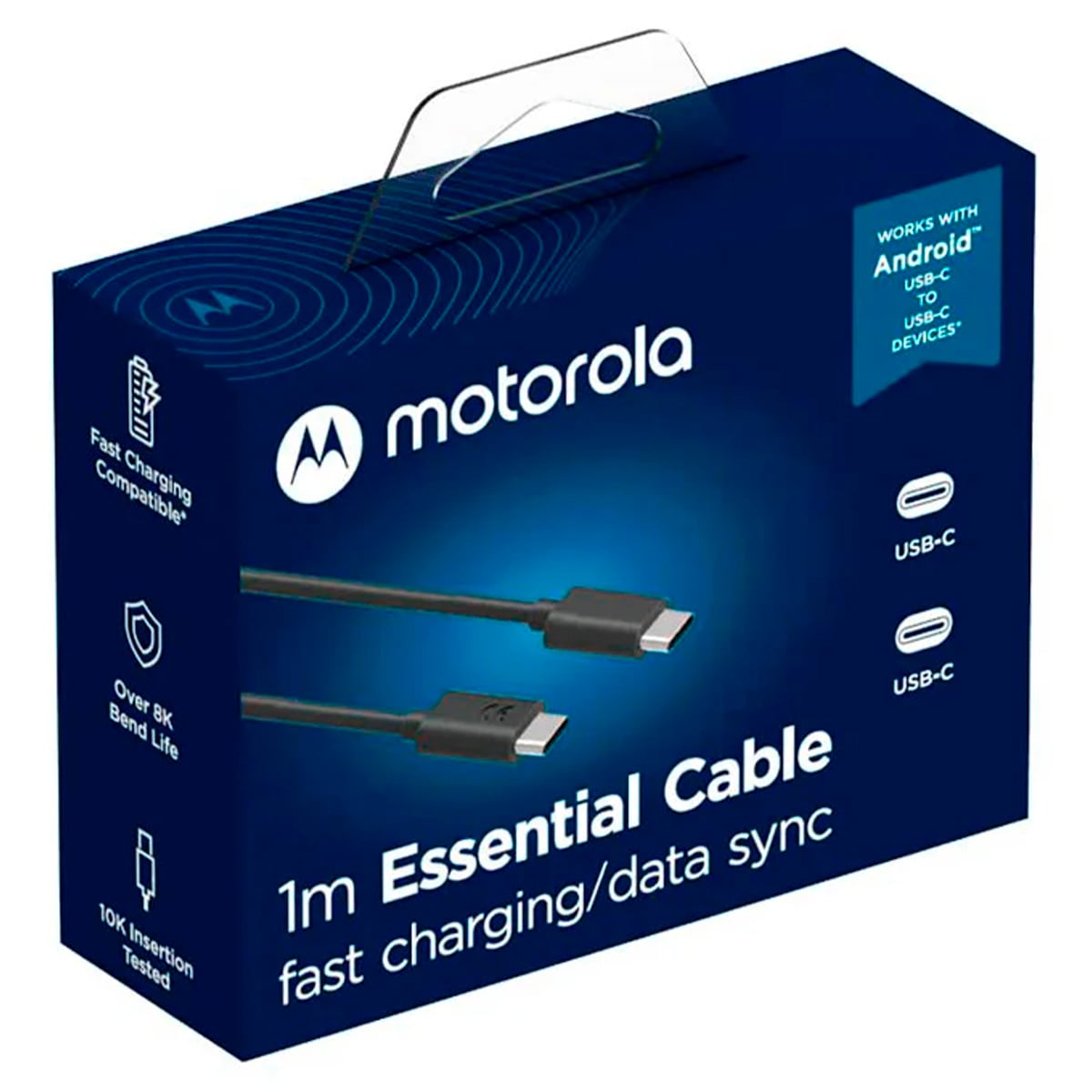 CABLE MOTOROLA USB-C TO USB-C 1M FAST CHARGING DATA SYNC - 1