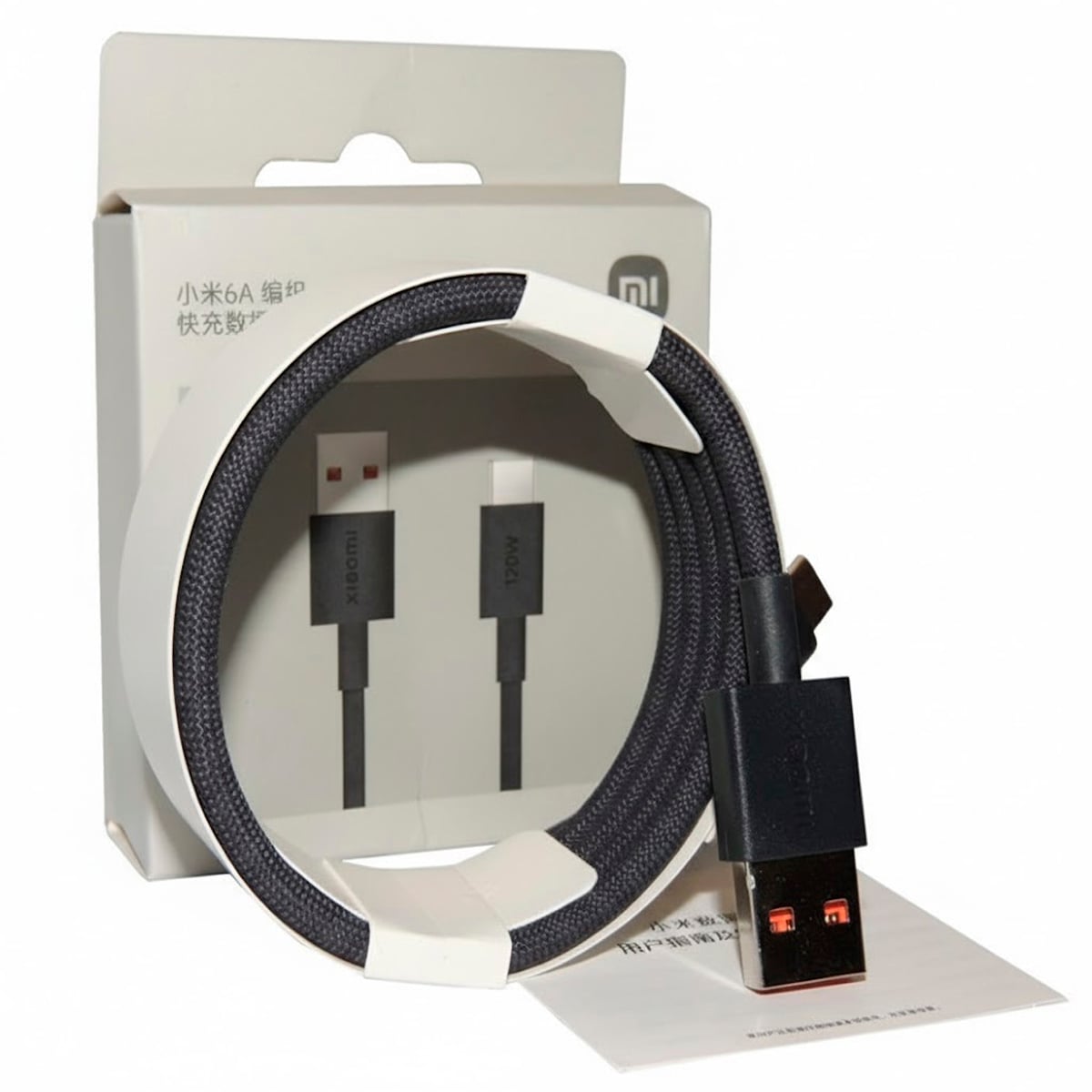 XIAOMI CABLE DE CARGA Y DATOS USB-C 120W 6A NYLON TRENZADO 1 METRO - 3