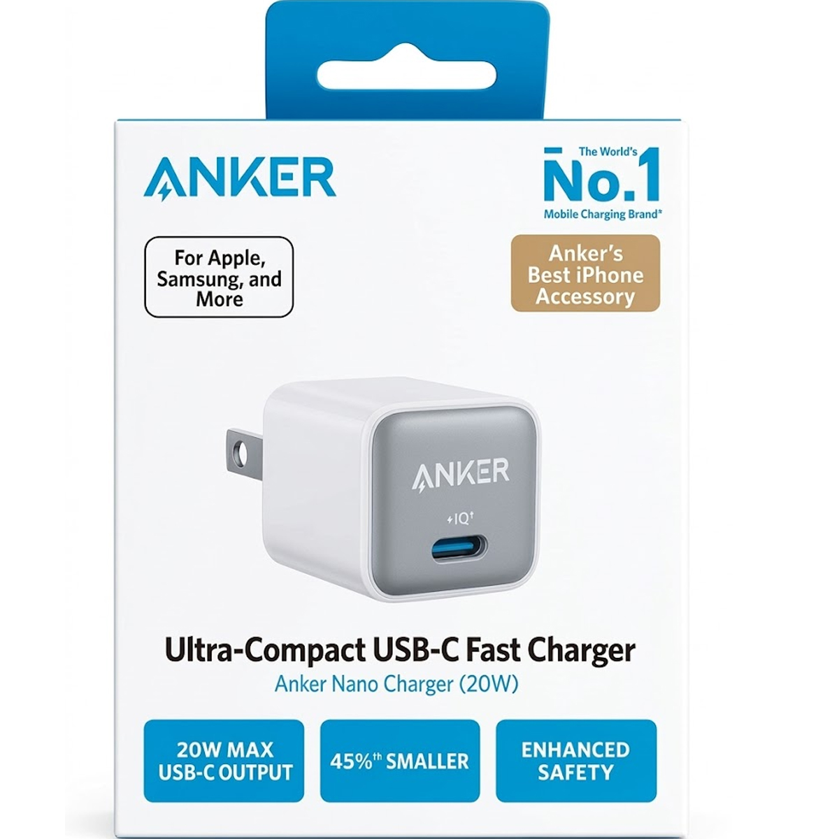 CARGADOR RAPIDO ANKER 511 NANO PRO 20W USB-C PARA IPHONE Y SAMSUNG BLANCO - 3
