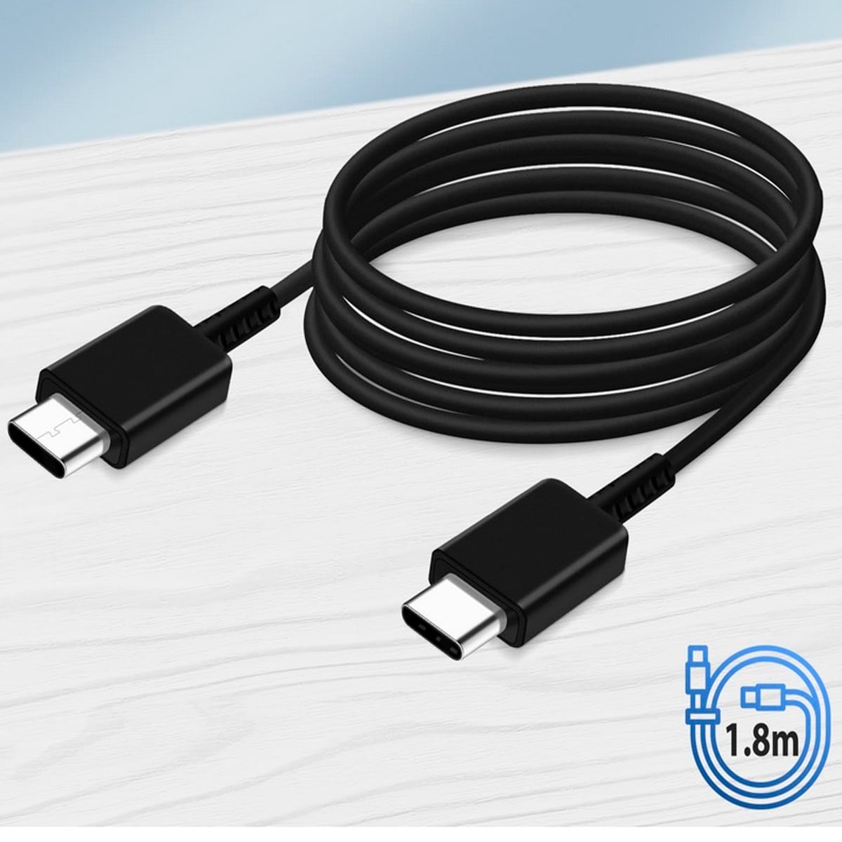CABLE TIPO C SAMSUNG 5A 100W 1.8M SUPER CARGA RÁPIDA 2.0 NEGRO - 5