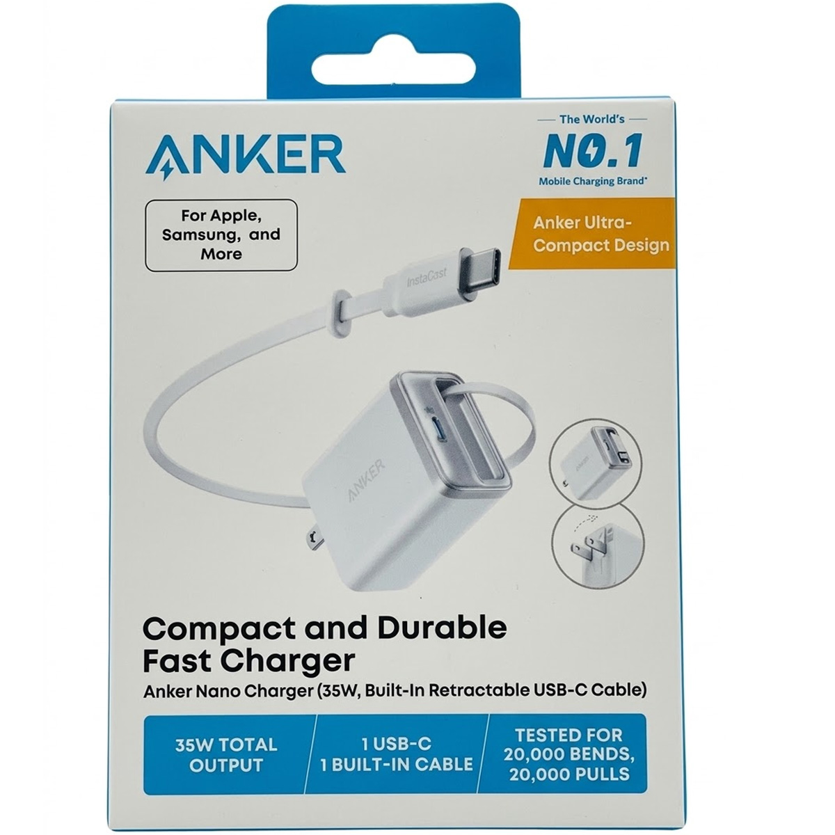CARGADOR ANKER NANO 35W USB-C DISEÑO COMPACTO CARGA RÁPIDA GAN BLANCO - 2