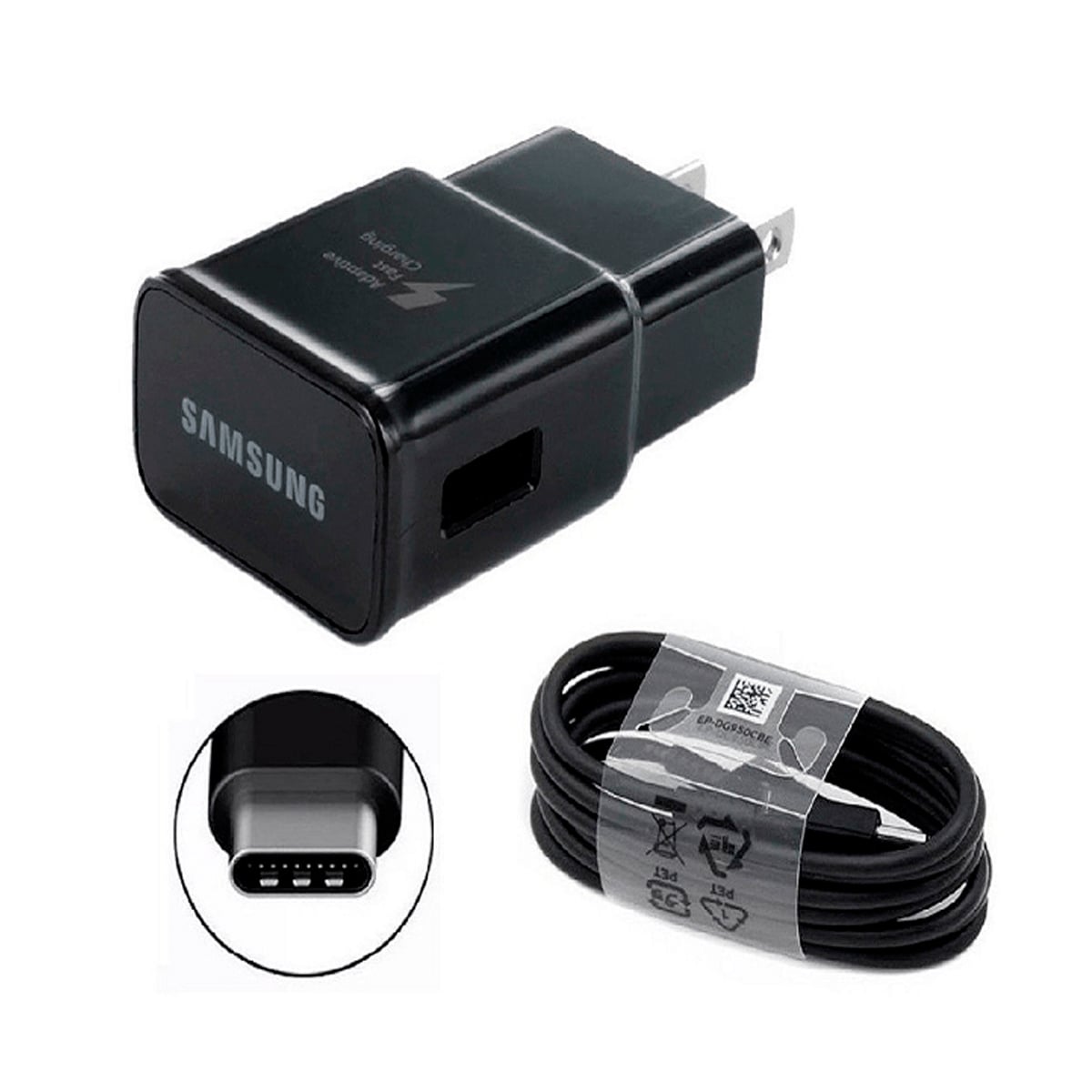 CARGADOR 15W TIPO C PARA SAMSUNG S10 NOTE 9 A50 S9 PLUS NEGRO - 4