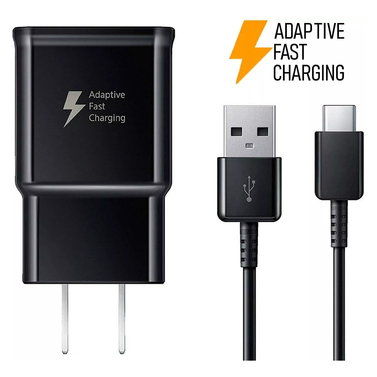CARGADOR 15W TIPO C PARA SAMSUNG S10 NOTE 9 A50 S9 PLUS NEGRO - 6