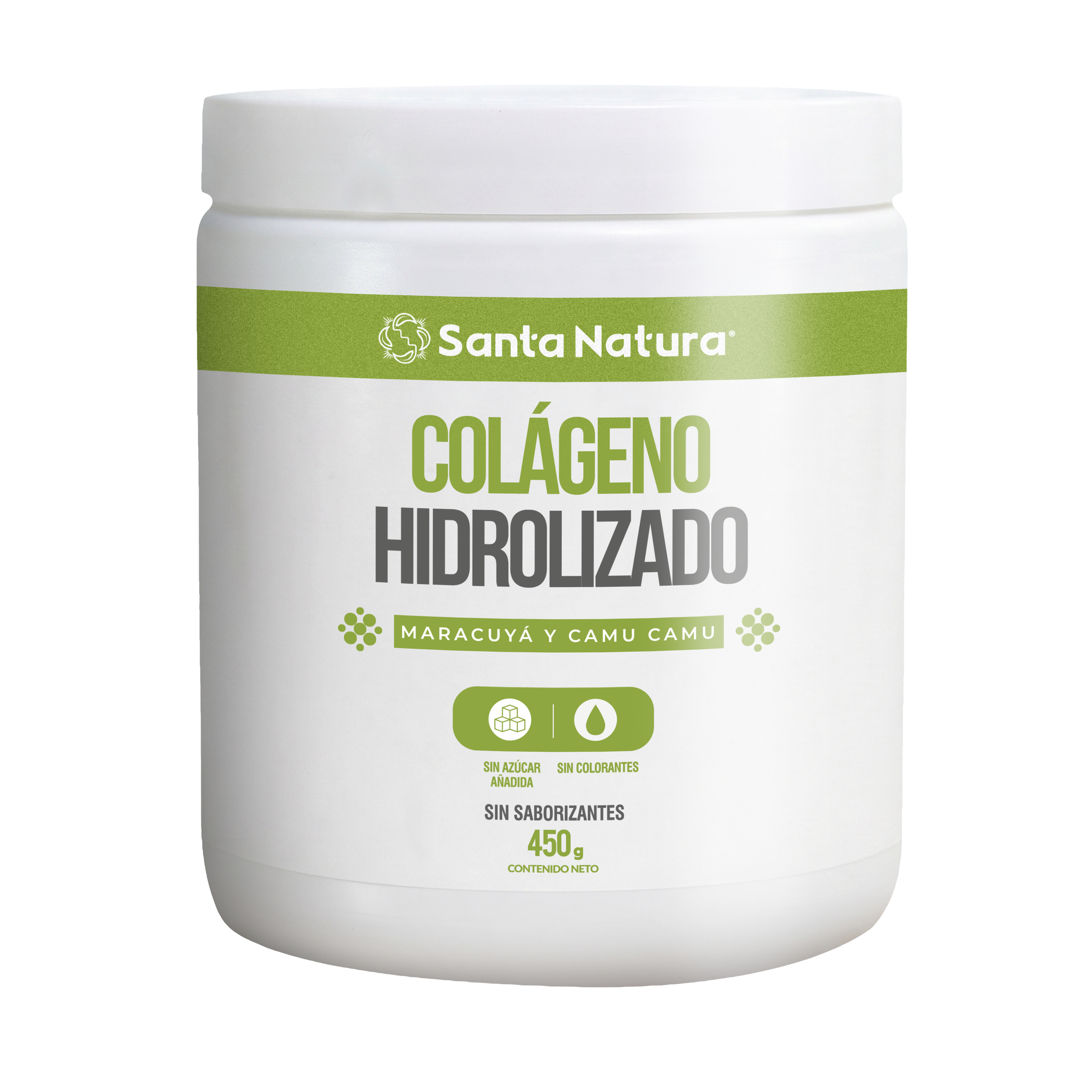 COLÁGENO HIDROLIZADO MARACUYÁ Y CAMU CAMU SANTA NATURA 450 GR - 1