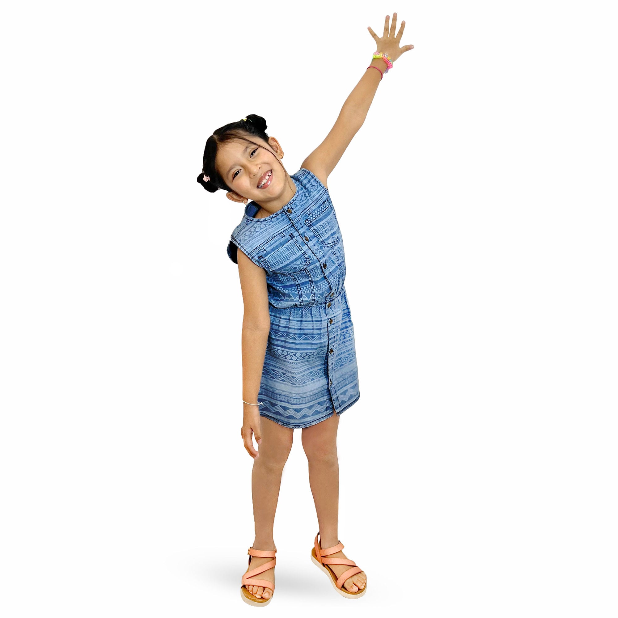 VESTIDO CORTO NIÑA COTTONS JEANS FIONA - 1