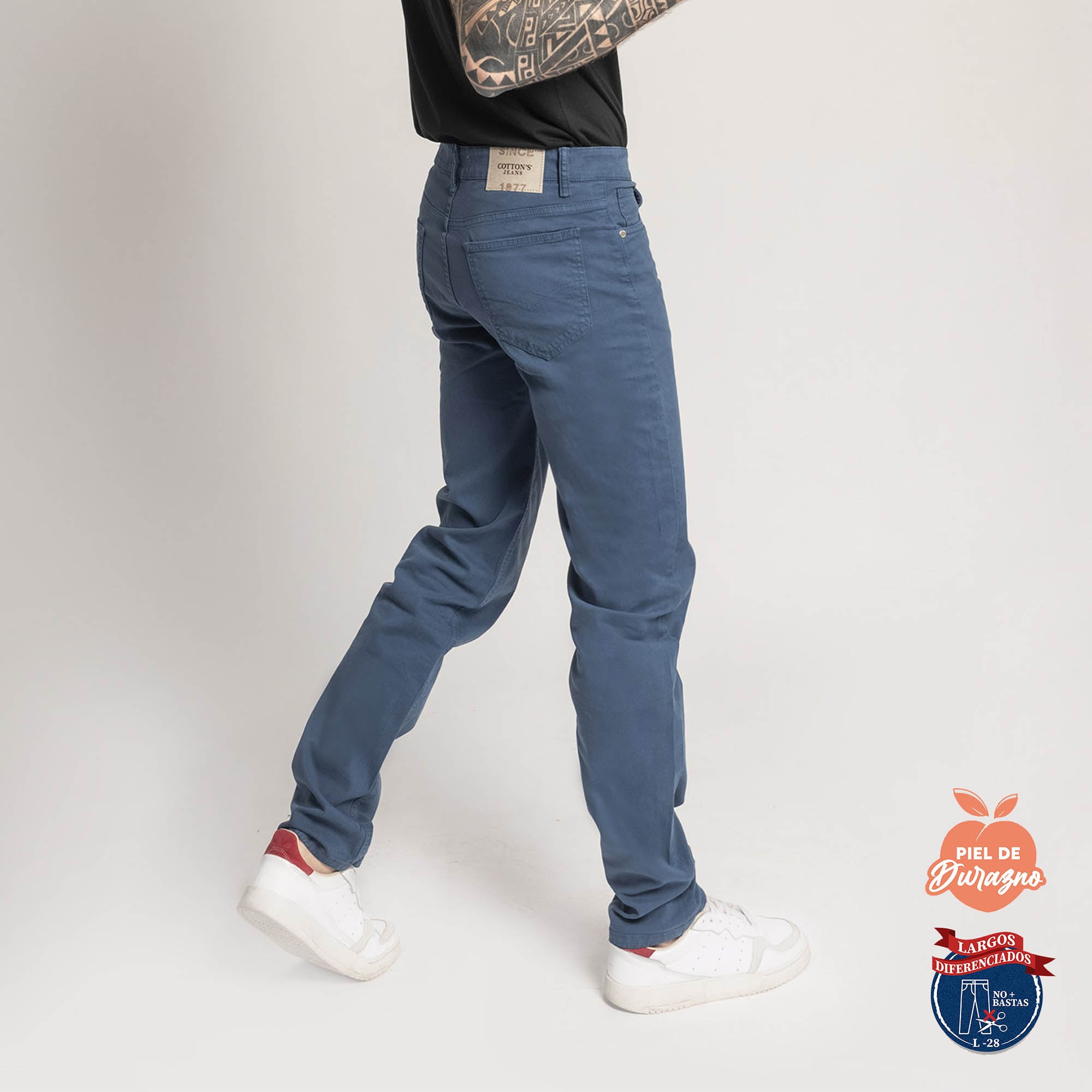 PANTALÓN CASUAL SLIM HOMBRE COTTONS JEANS ESTEBAN L28 PETITE - 4