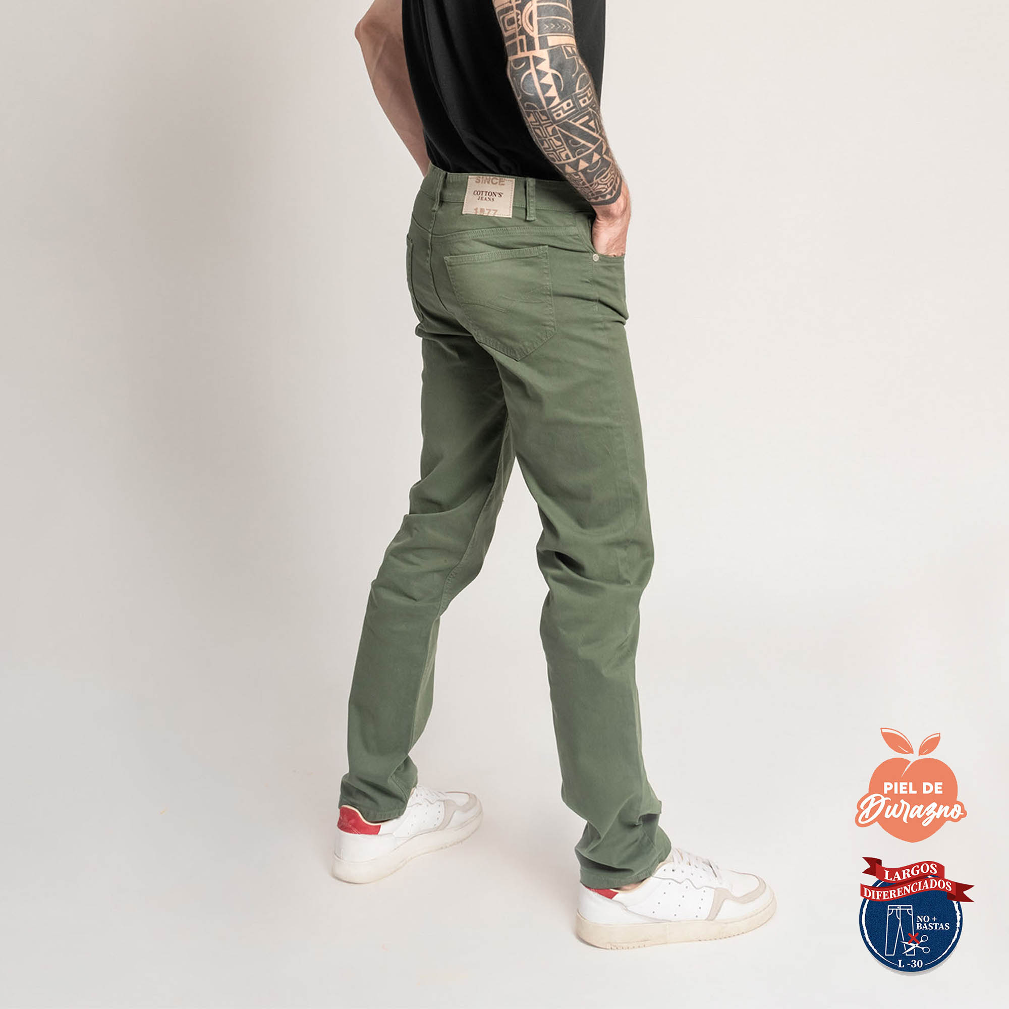 PANTALÓN CASUAL SLIM HOMBRE COTTONS JEANS ESTEBAN L30 - 4
