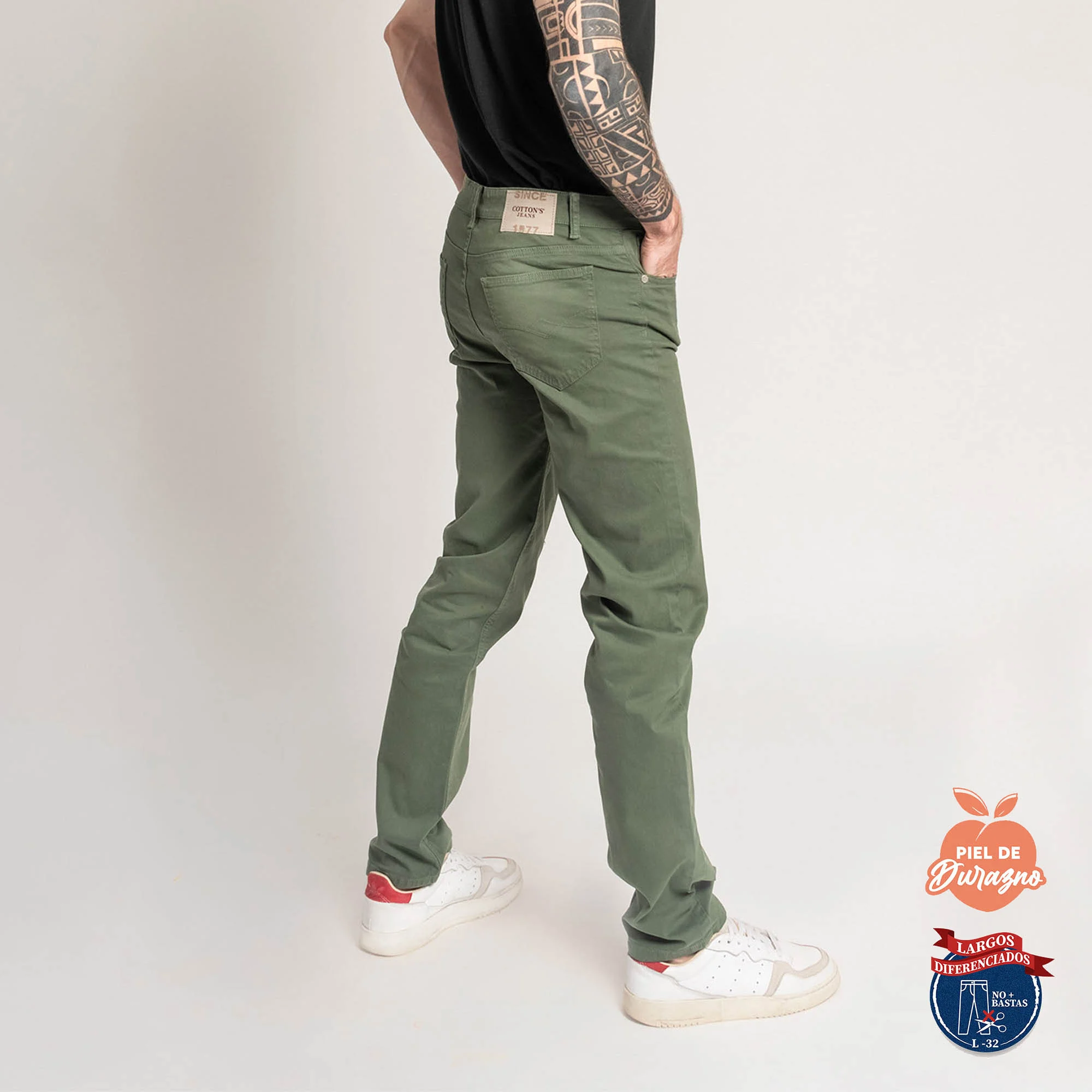 PANTALÓN CASUAL SLIM HOMBRE COTTONS JEANS ESTEBAN L32 TALL - 3