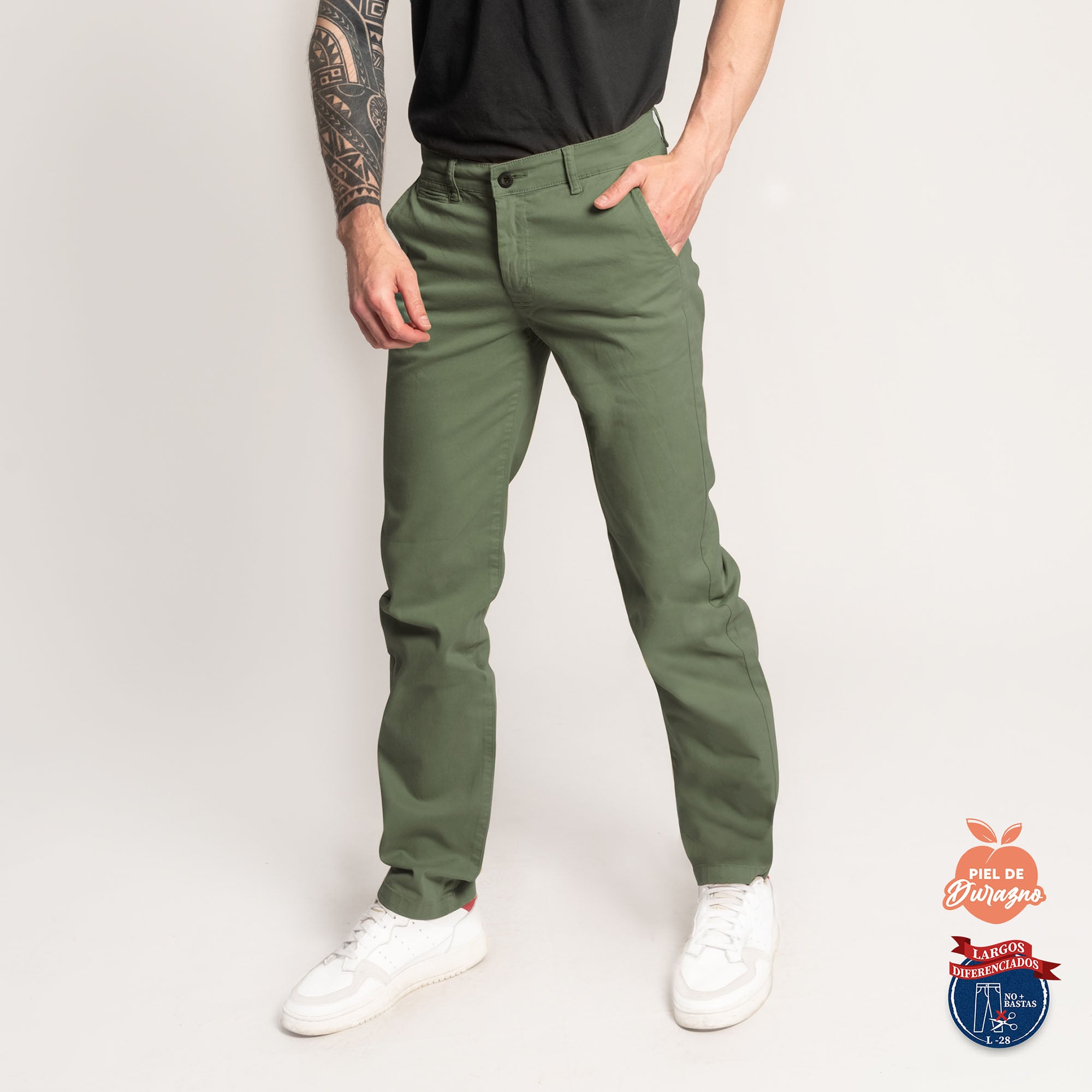PANTALÓN CASUAL SLIM HOMBRE COTTONS JEANS FRED L28 PETITE - 3