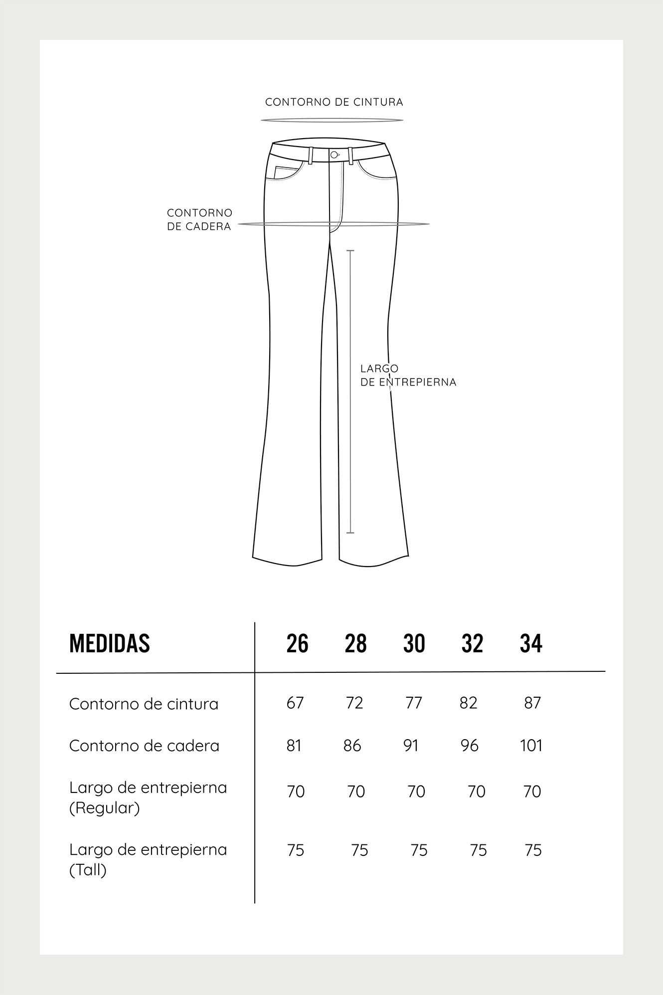 PANTALÓN CASUAL PALAZZO MUJER COTTONS JEANS CAMPANA LUCIANA TALL - 5
