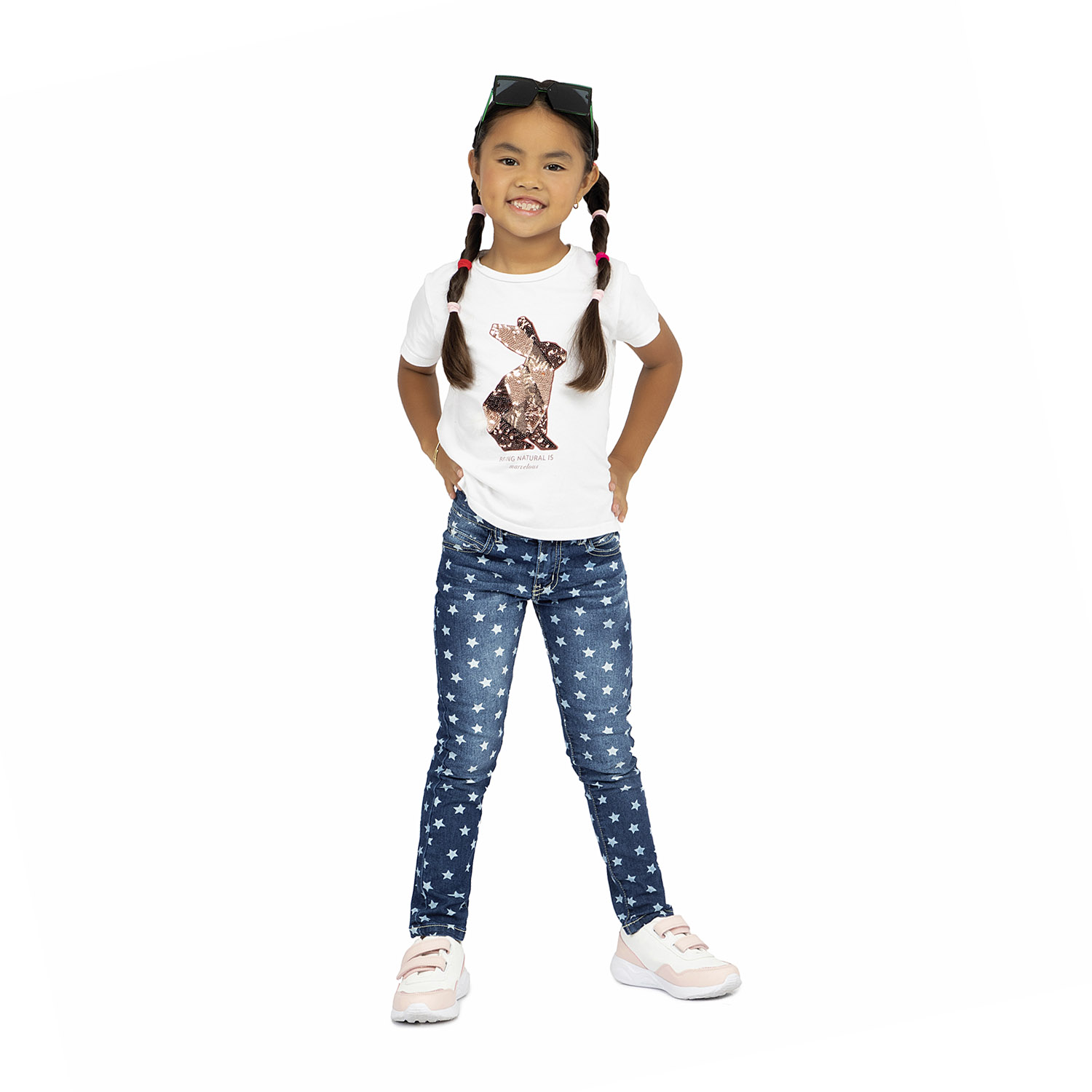 JEANS SLIM NIÑA COTTONS JEANS AZUL ESTRELLA - 2