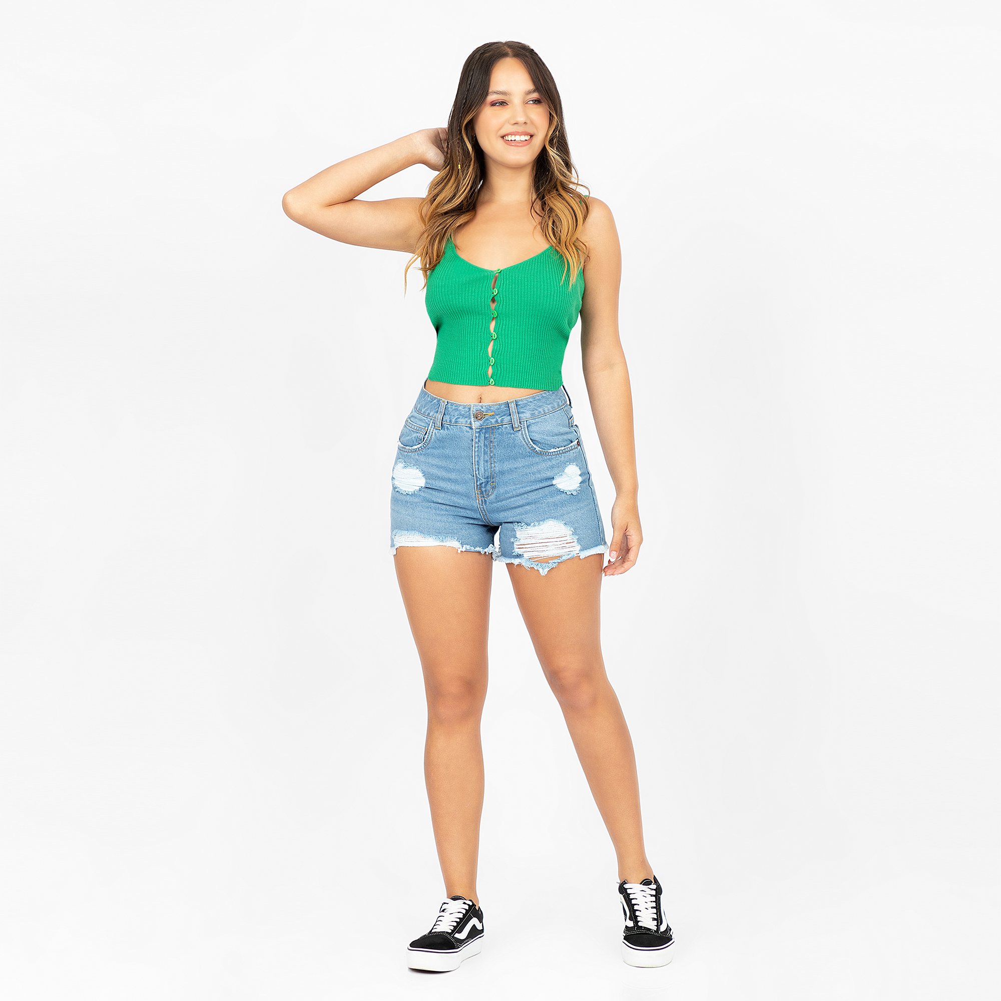 SHORT CORTO CEÑIDO MUJER COTTONS JEANS IRINA - 2