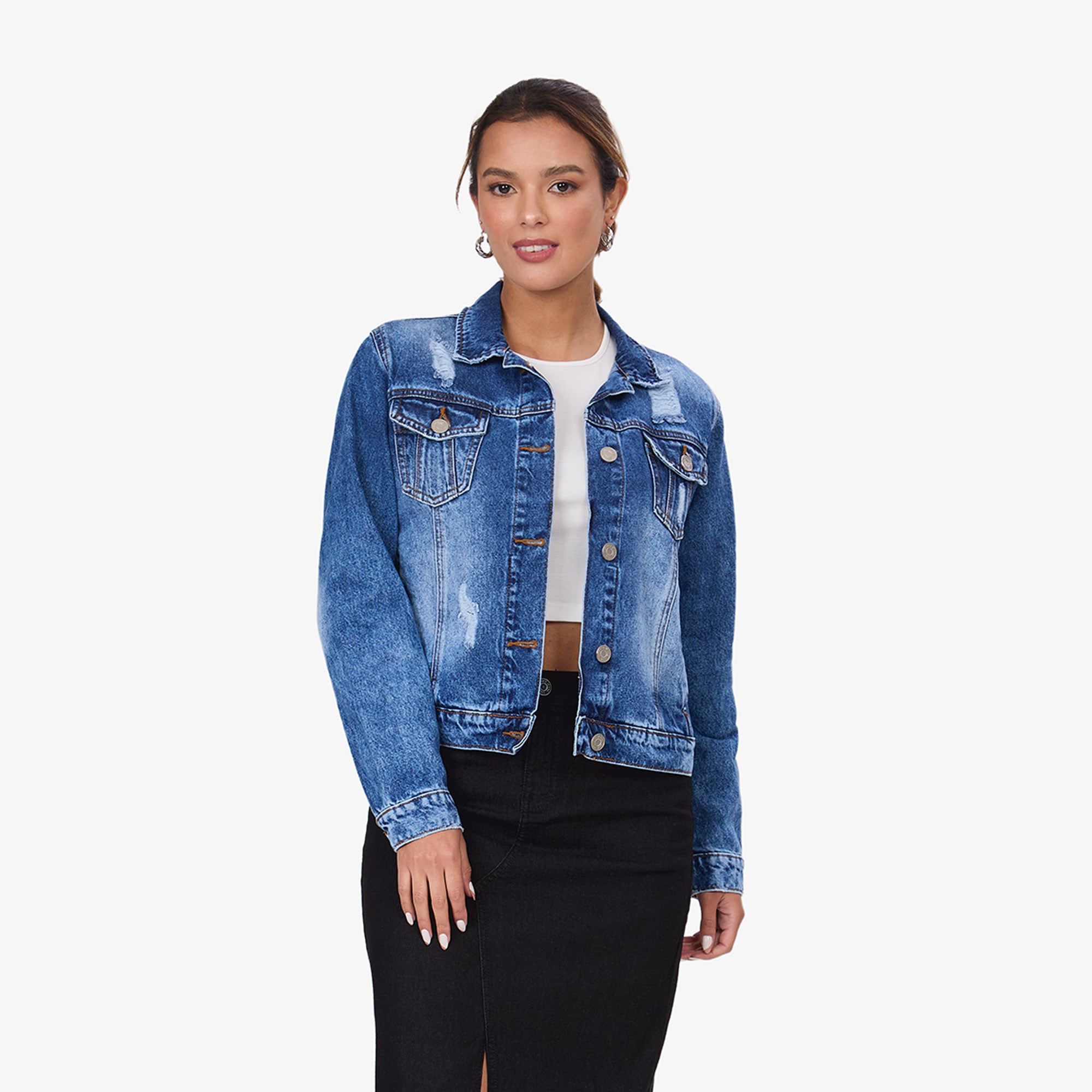 CASACA MUJER COTTONS JEANS IDARA - 1