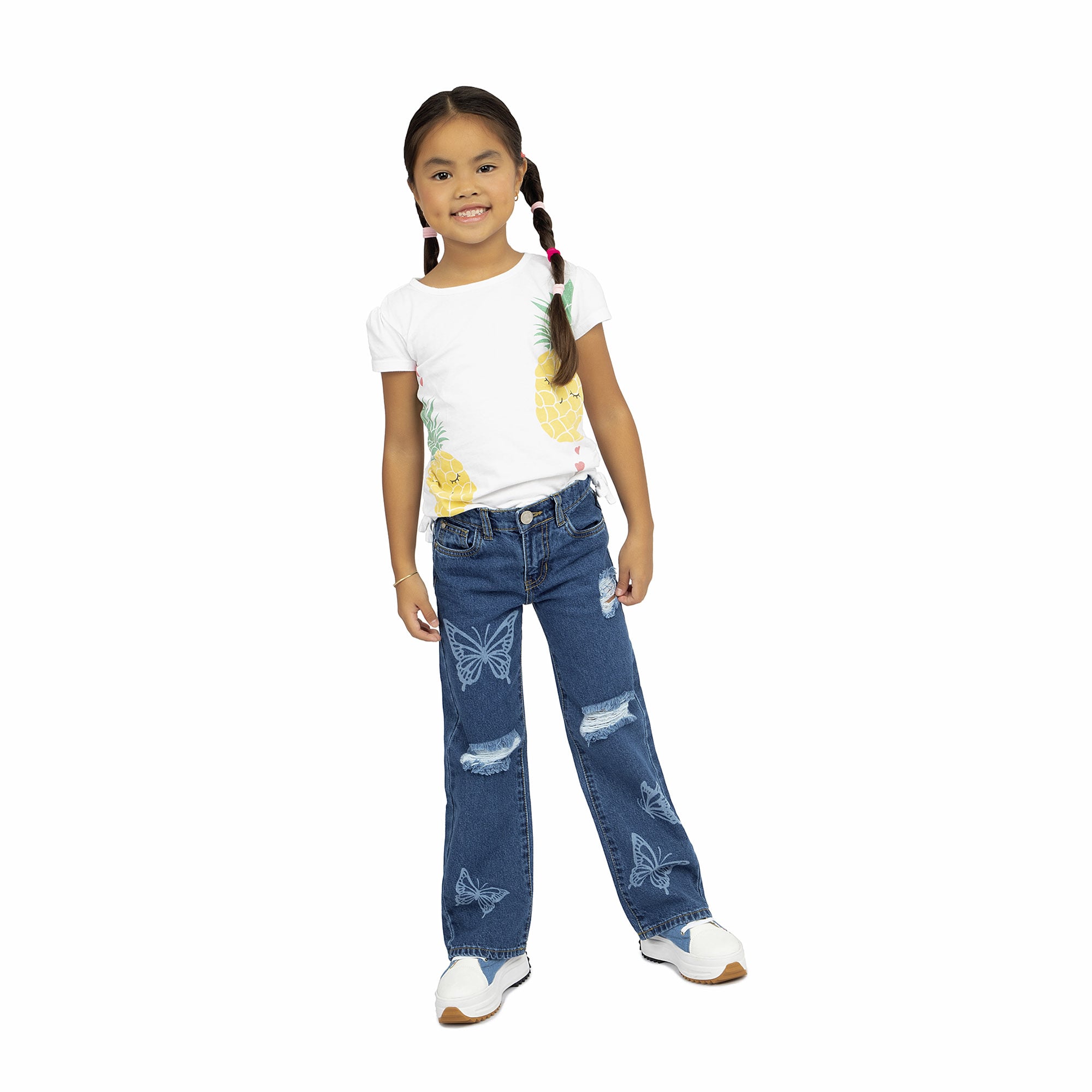 JEANS MOM NIÑA COTTONS JEANS AZUL LETICIA - 1